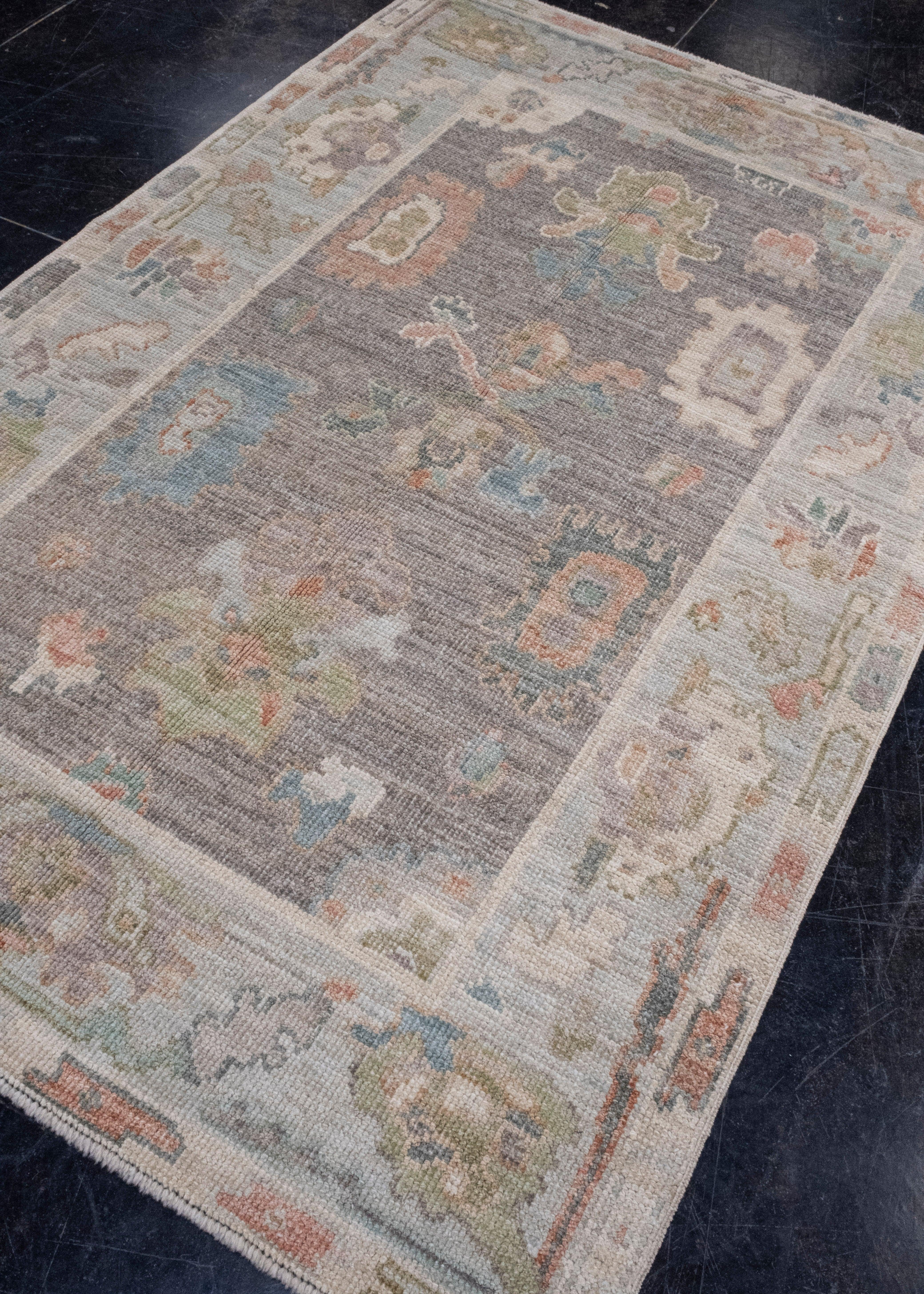 Turkish Oushak Rug 4' x 6' #16006 In New Condition For Sale In Houston, TX