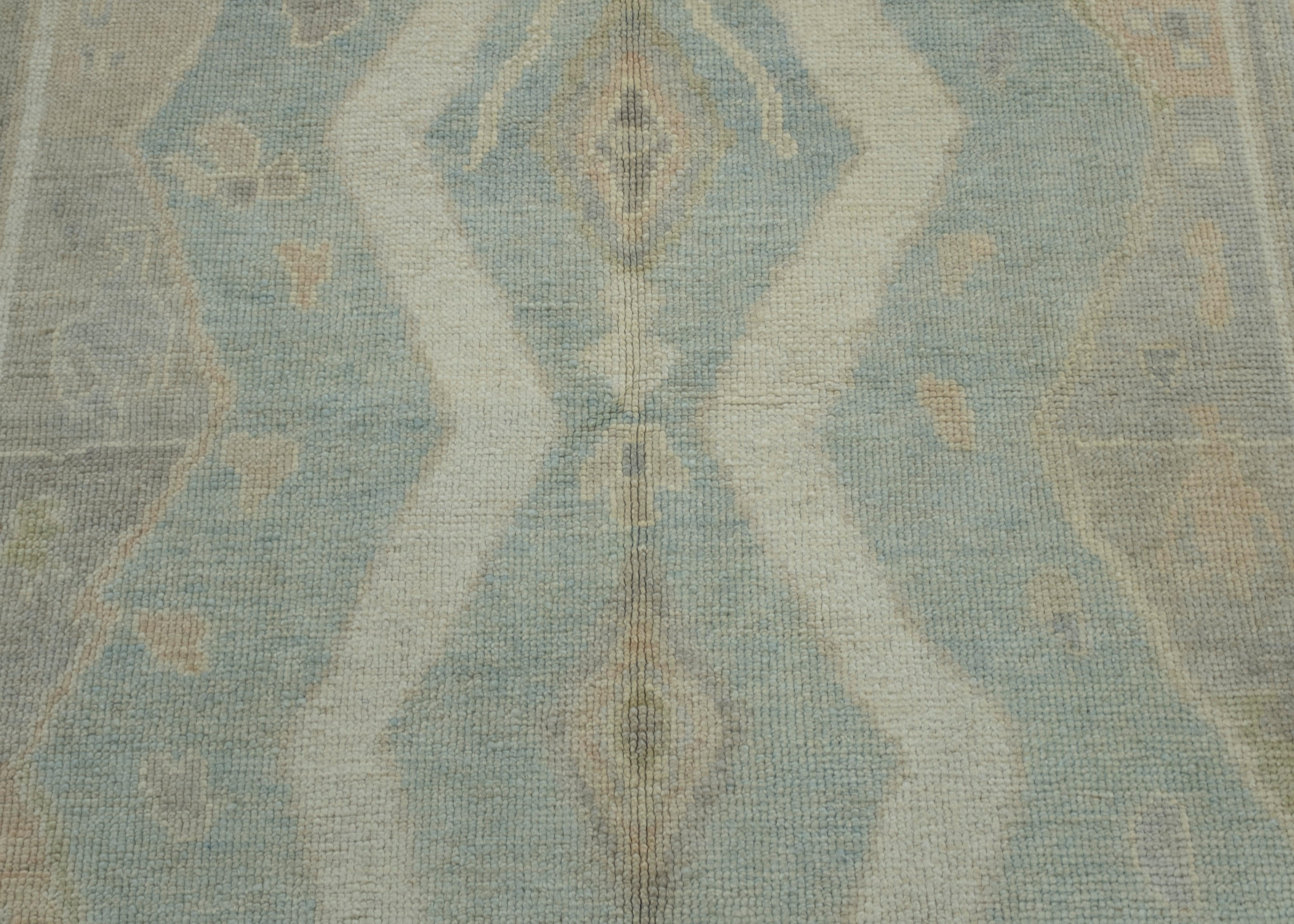 Wool Turkish Oushak Rug 4' x 6' #17031 For Sale