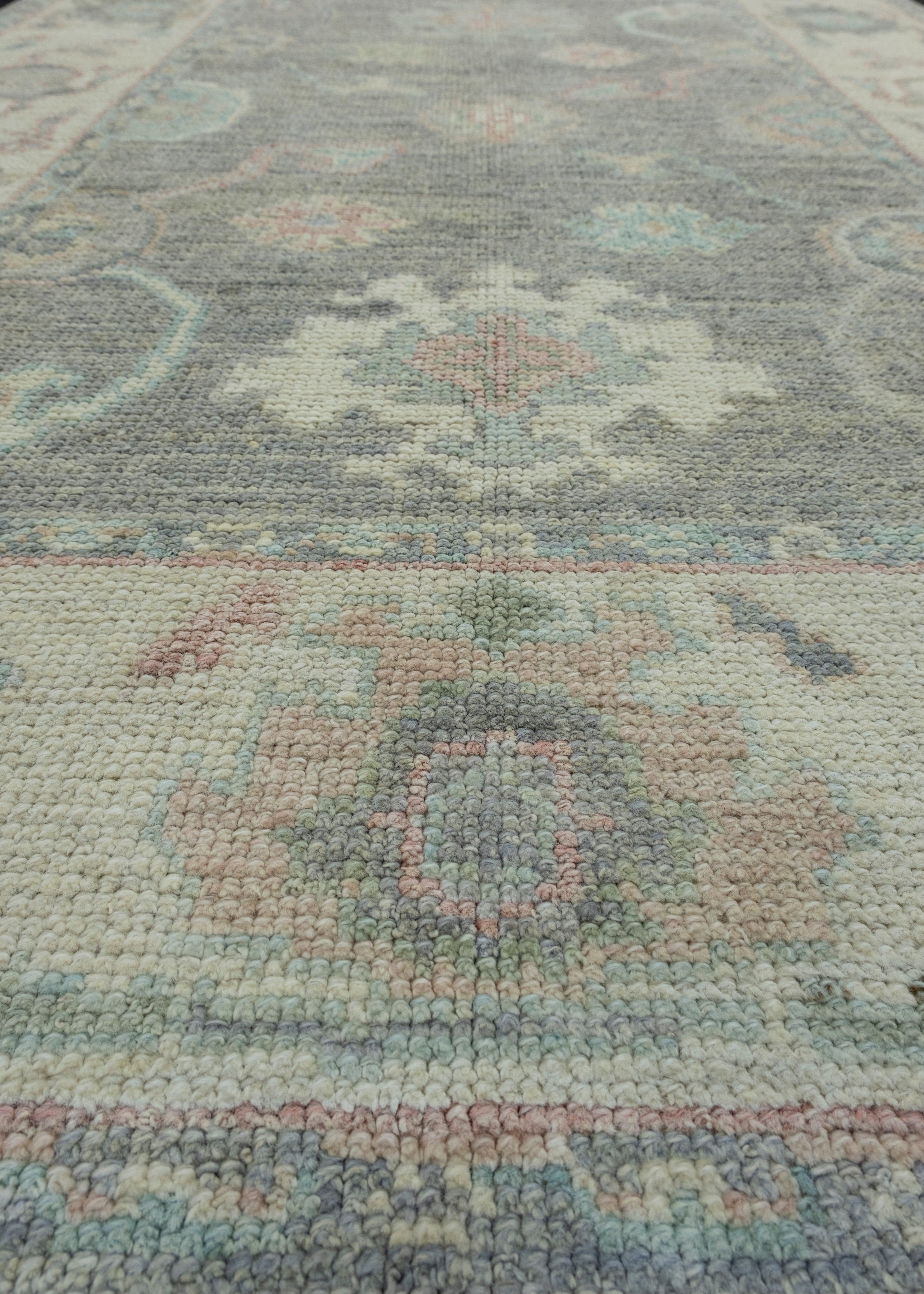 Türkischer Oushak-Teppich 4' x 6' #17873 (21. Jahrhundert und zeitgenössisch) im Angebot
