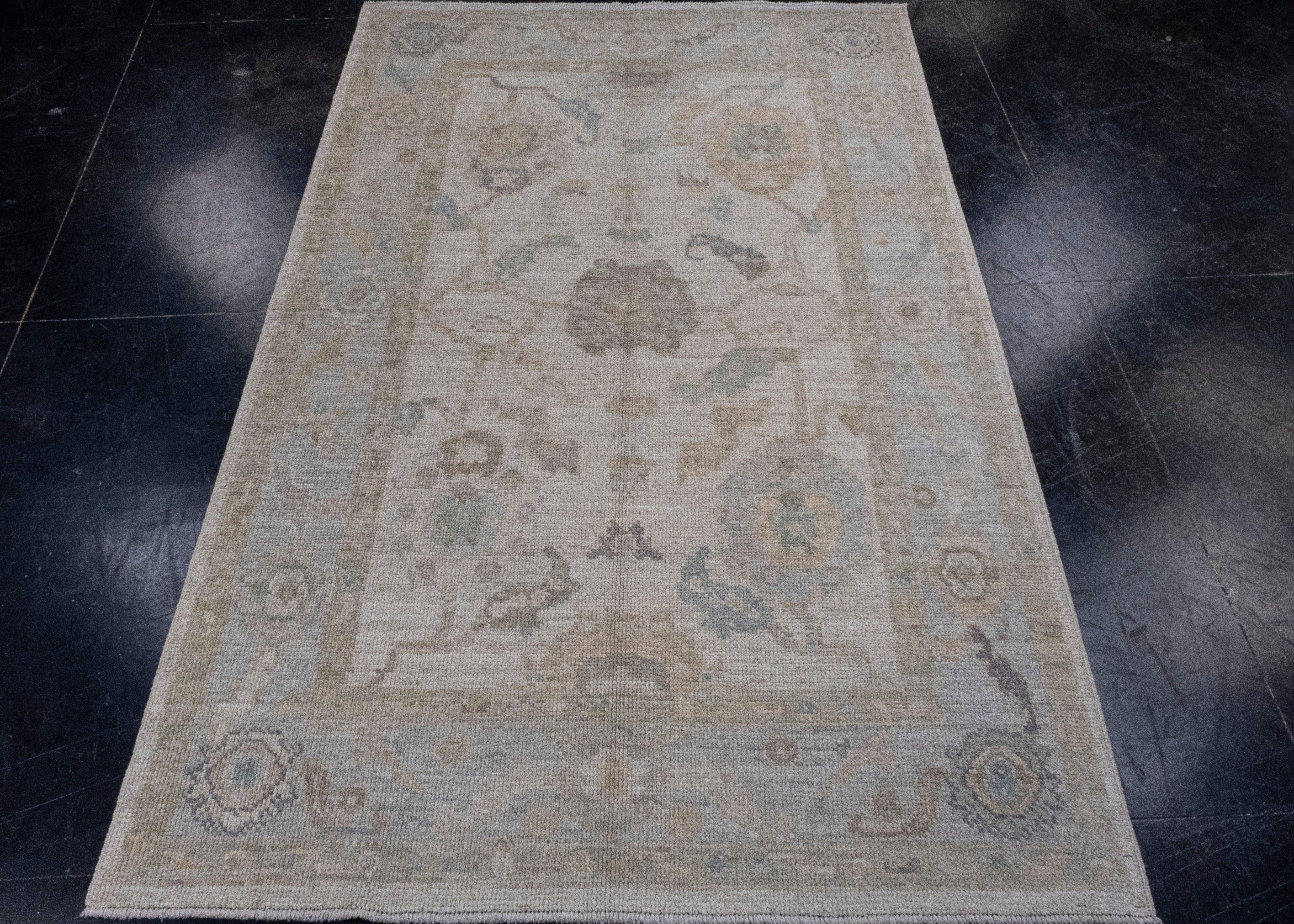 Turkish Oushak Rug 4' x 6'3