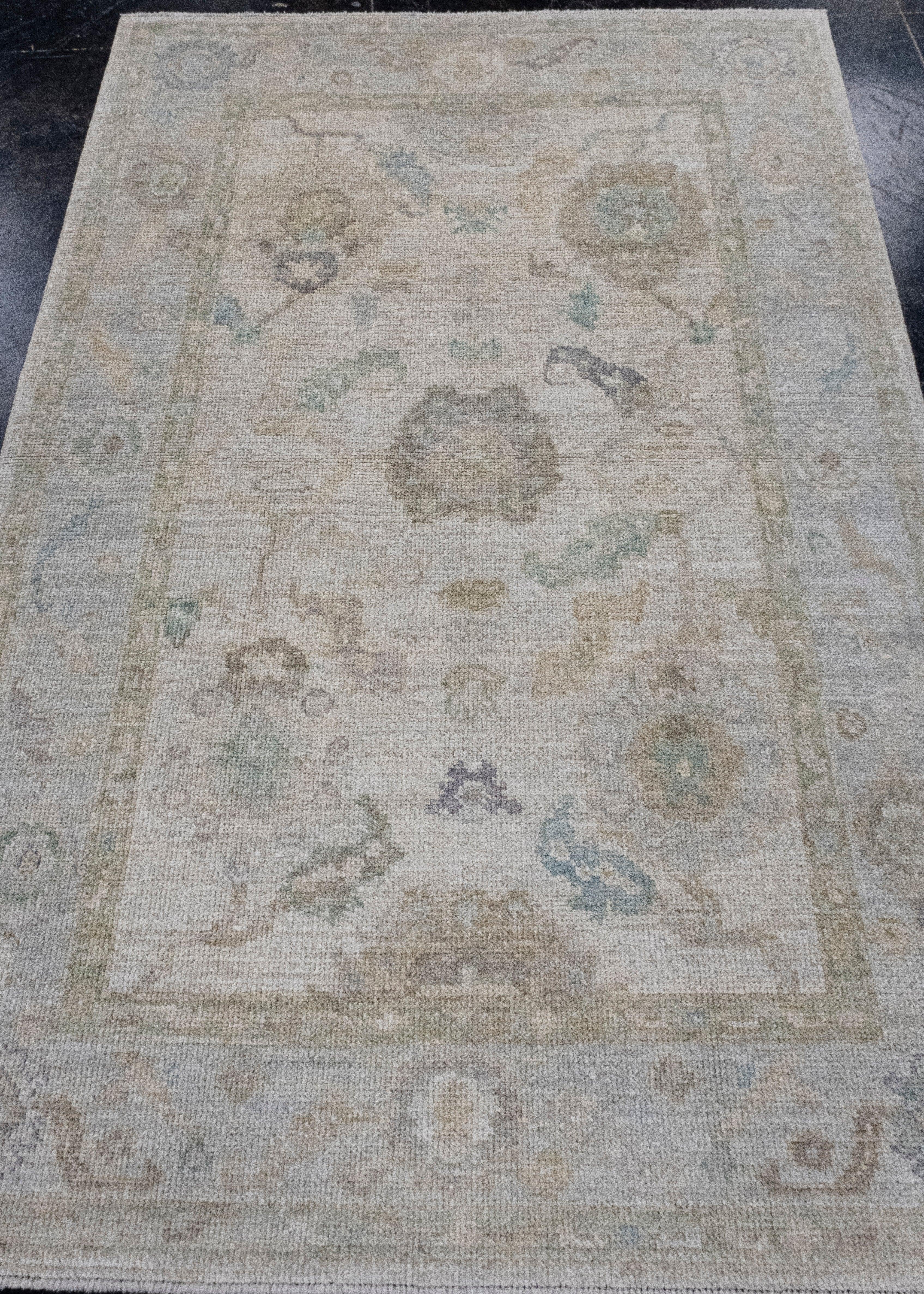Turkish Oushak Rug 4' x 6'4