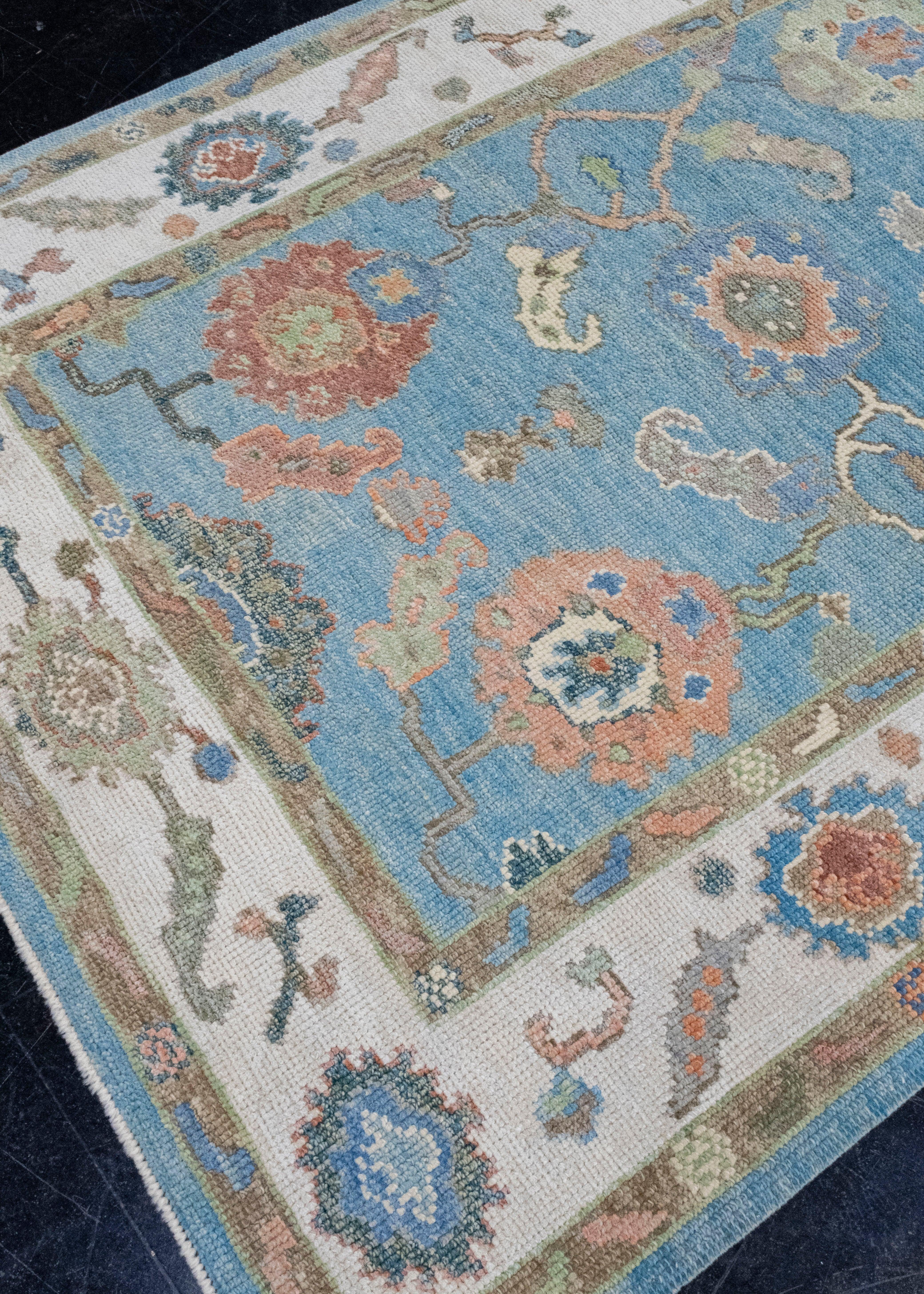 Turkish Oushak Rug 4'1