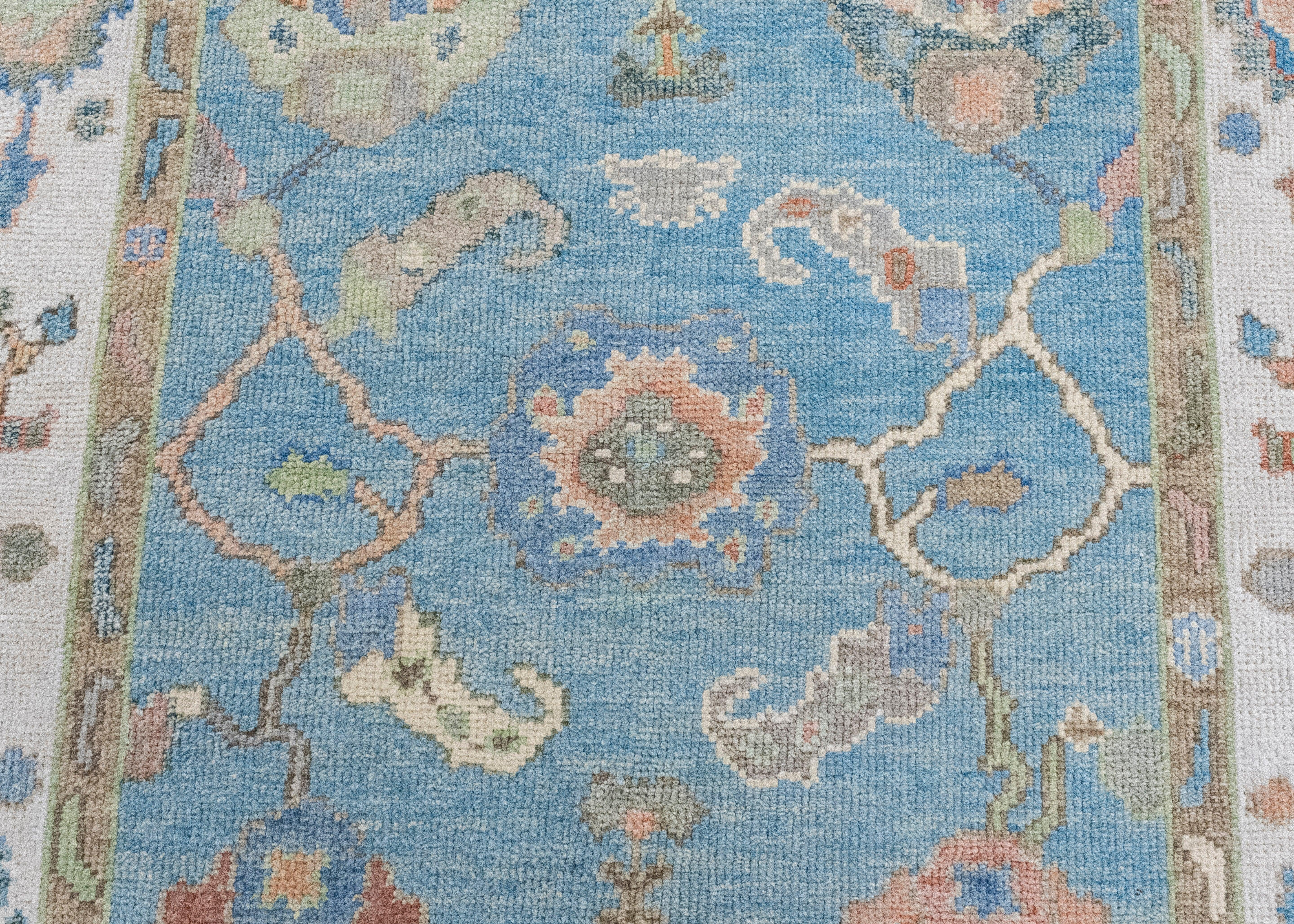 Contemporary Turkish Oushak Rug 4'1