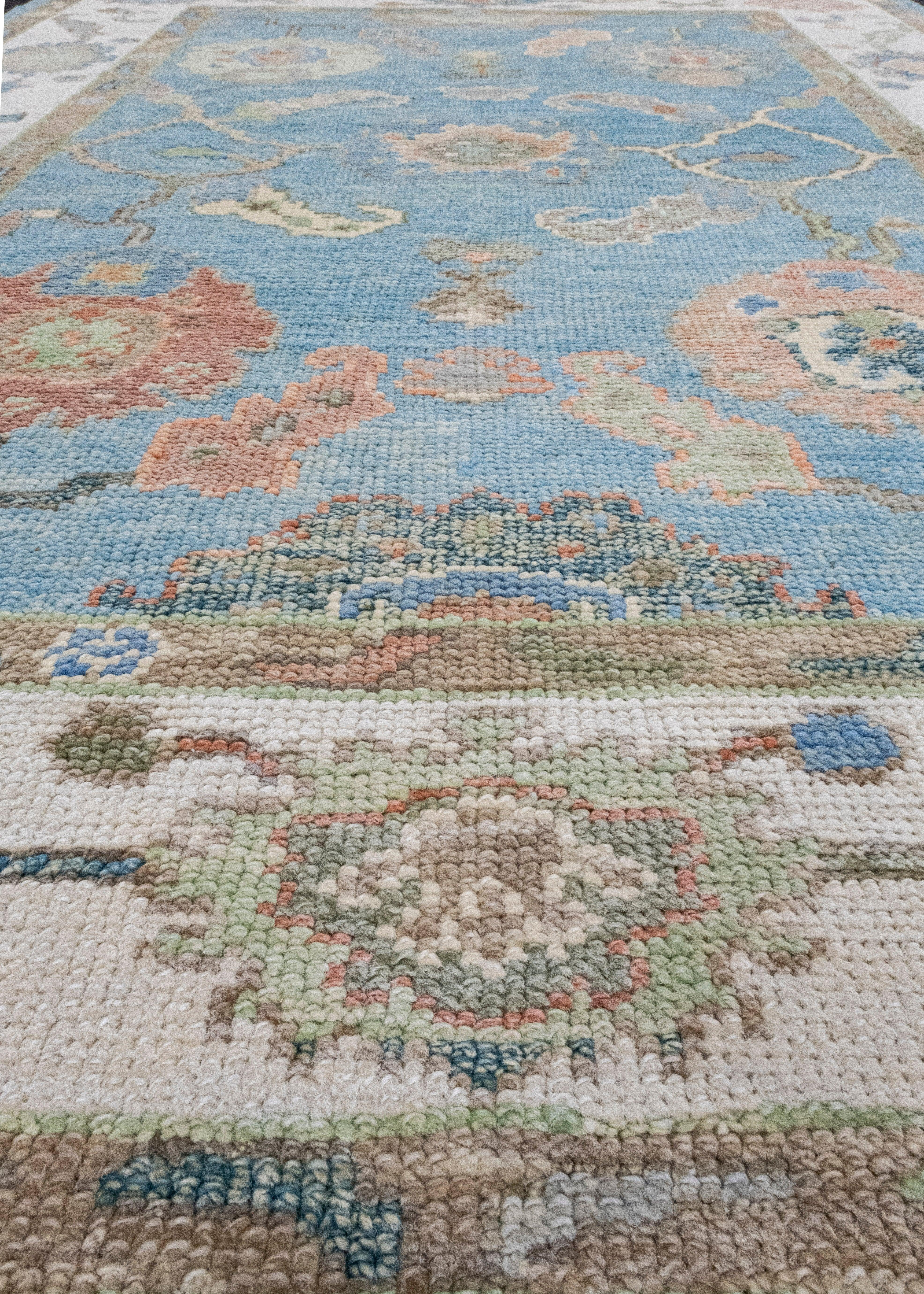 Turkish Oushak Rug 4'1
