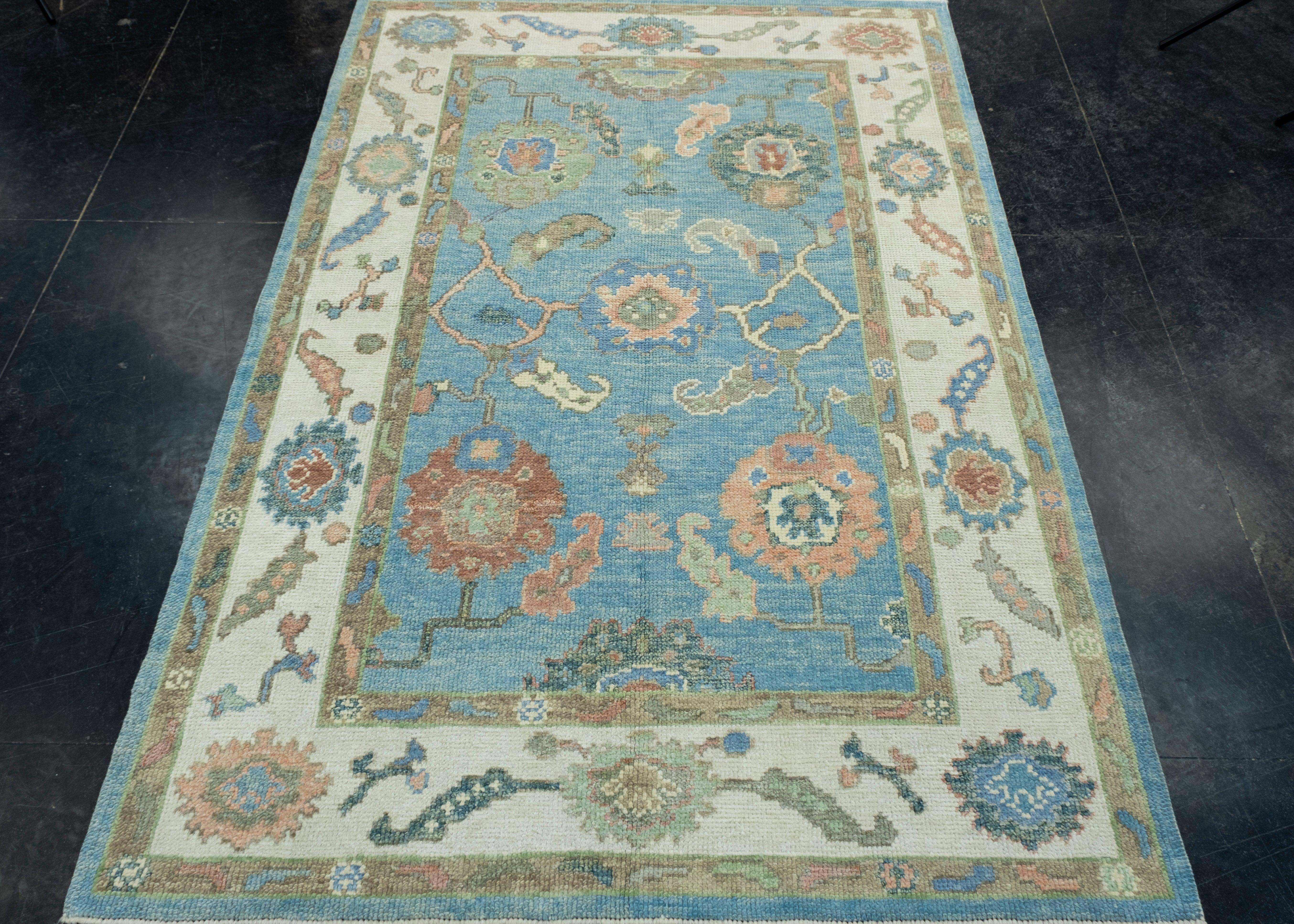 Turkish Oushak Rug 4'1