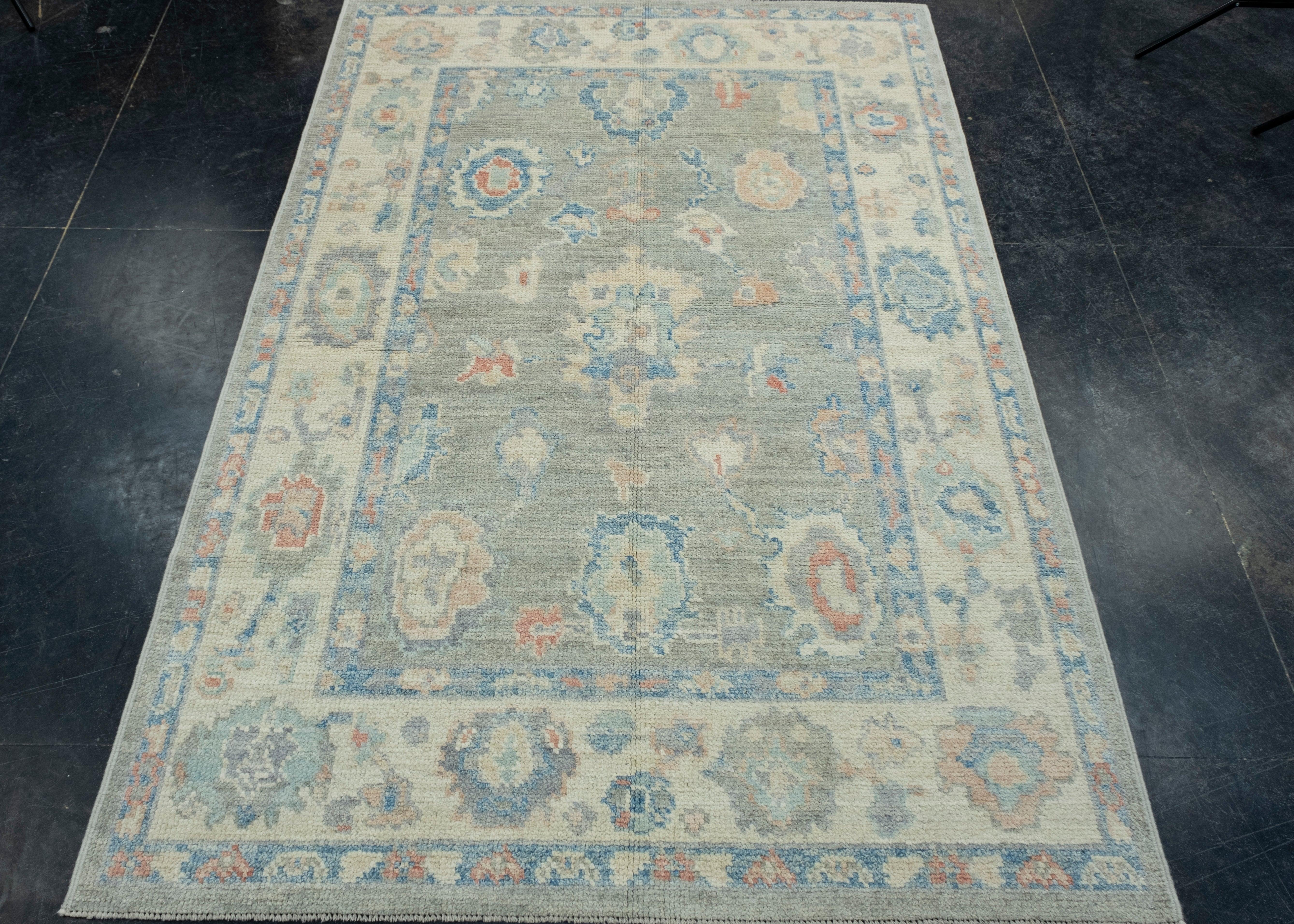Turkish Oushak Rug 4'1