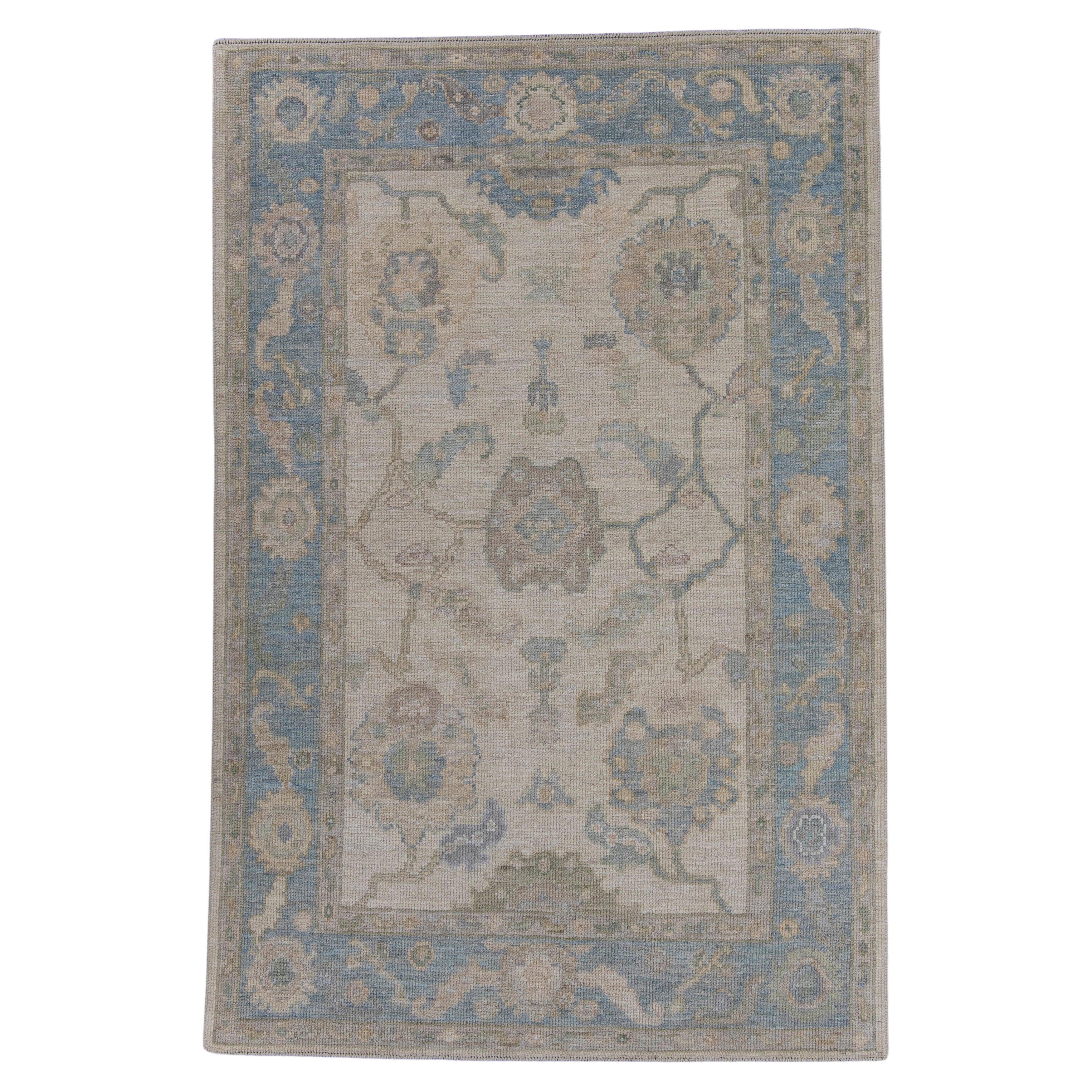 Türkischer Oushak-Teppich 4'1" x 6'2" #16075