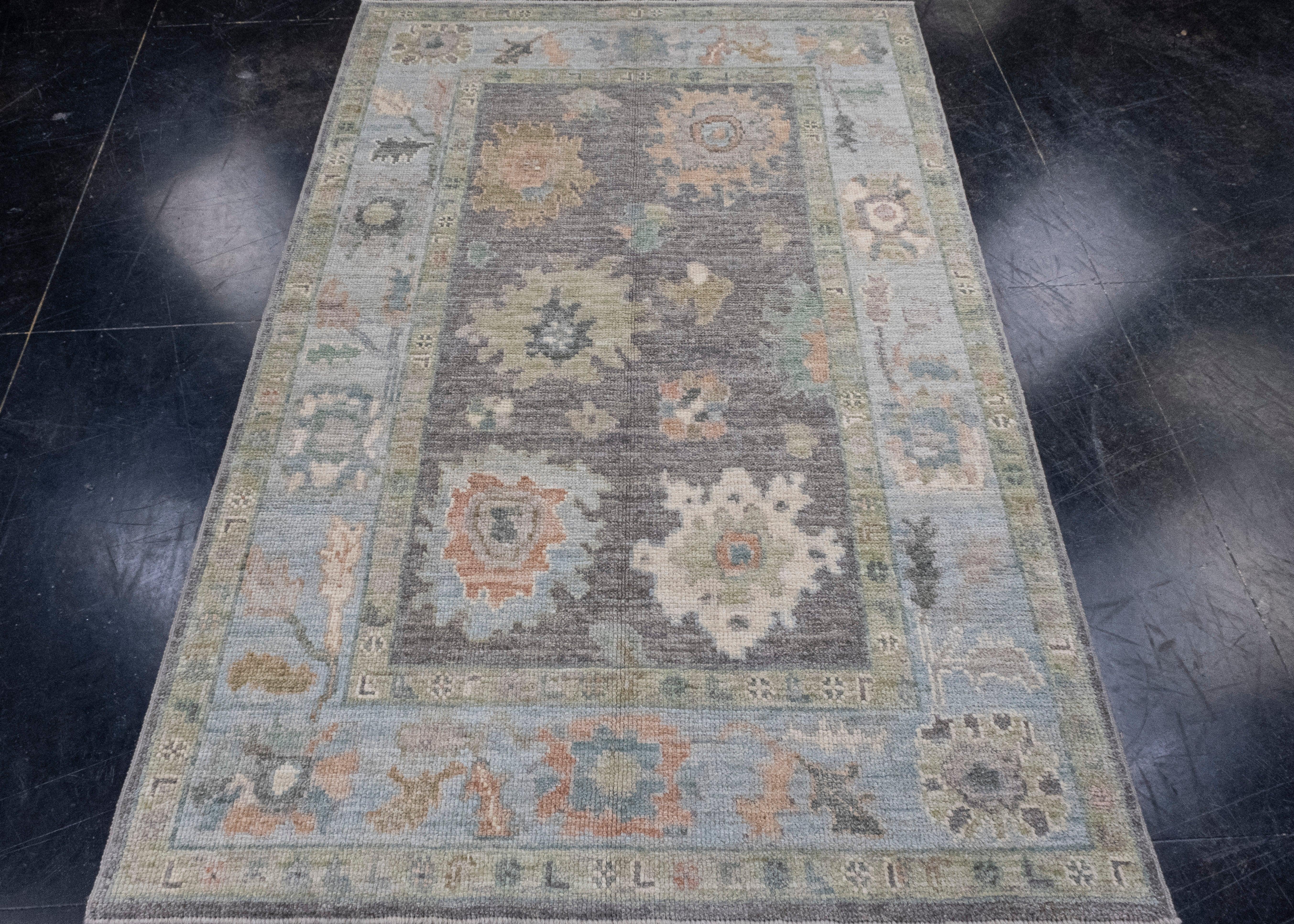 Turkish Oushak Rug 4'1