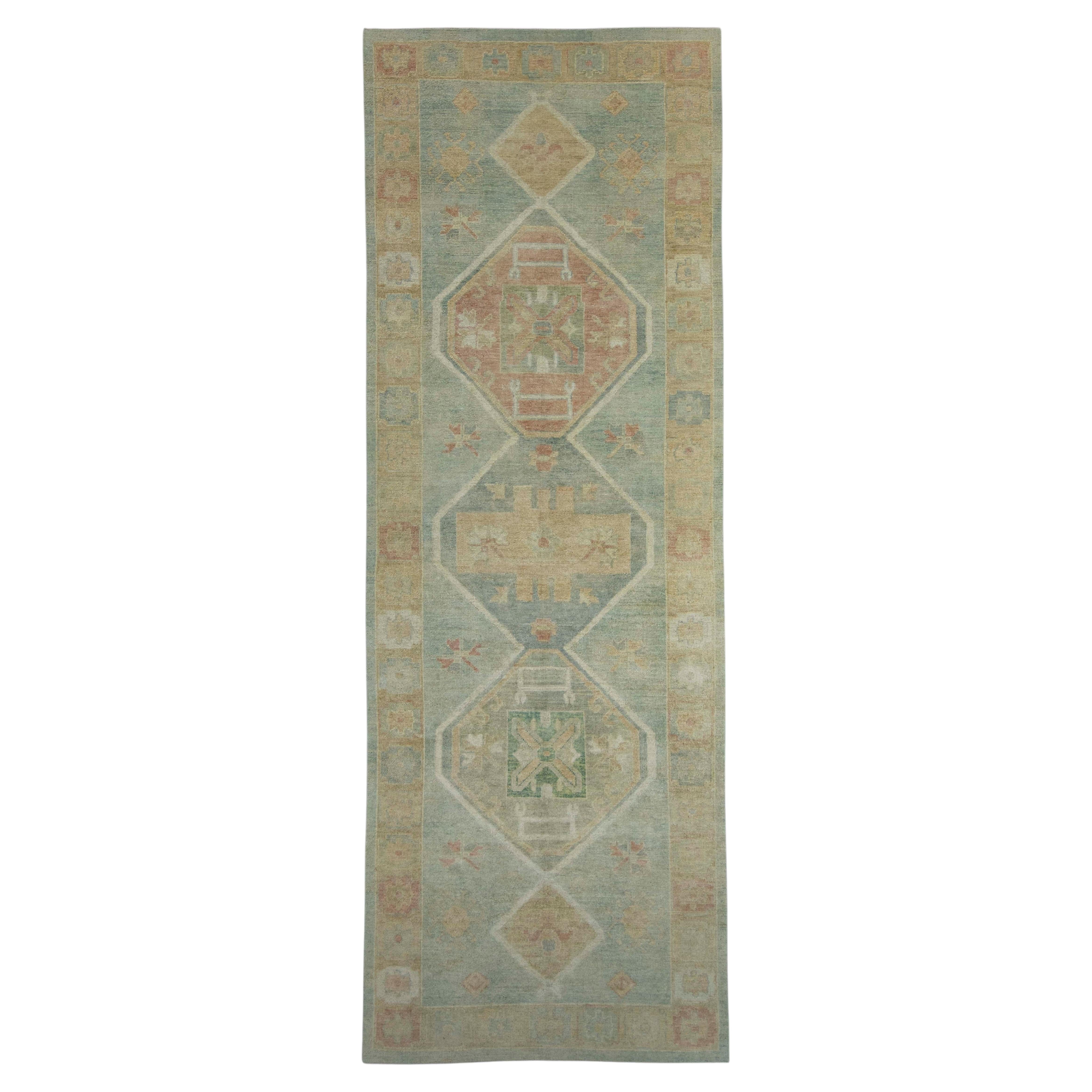 Turkish Oushak Rug 4'10" x 13'10" #18019