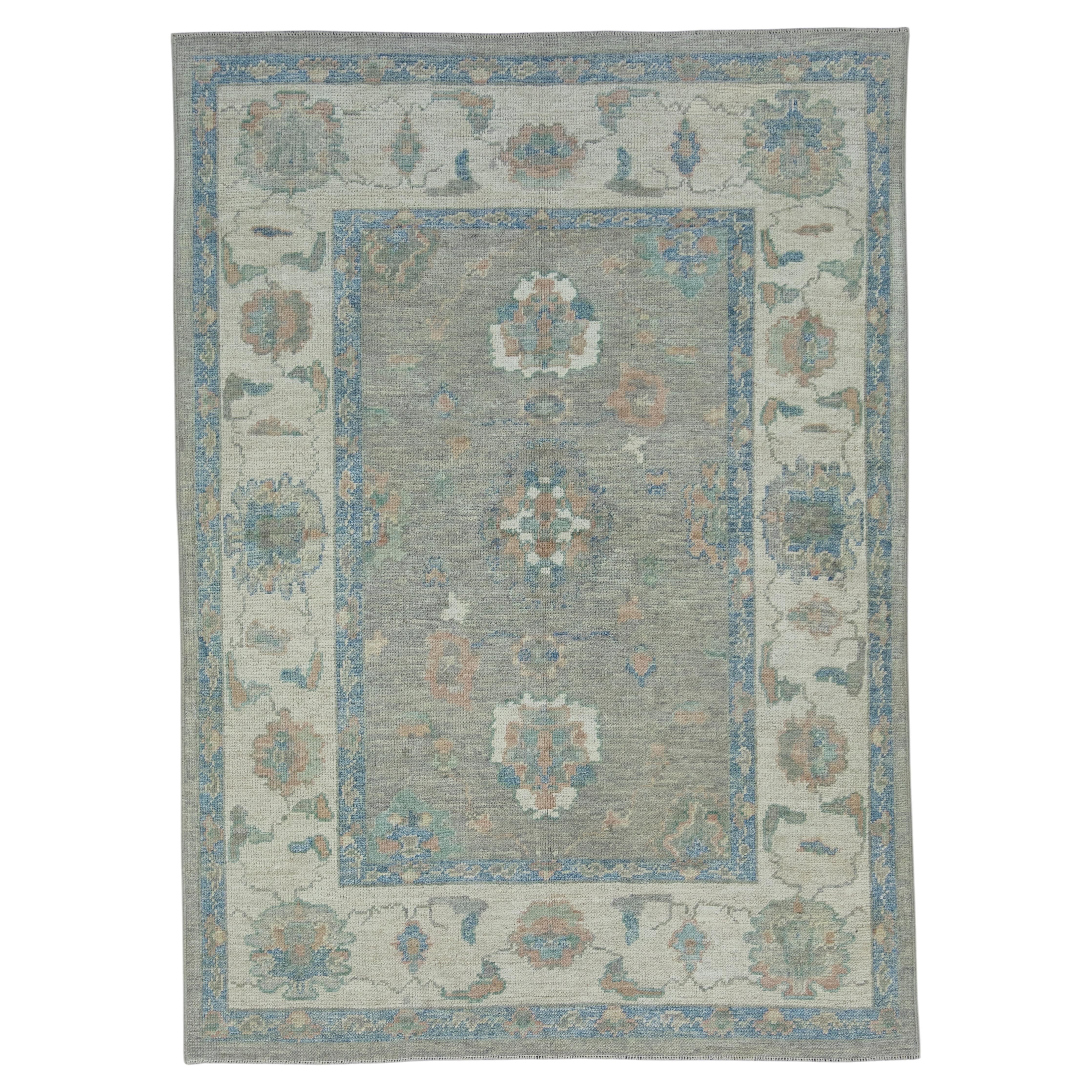 Turkish Oushak Rug 4'10" x 6'9" #17928