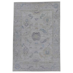 Türkischer Oushak-Teppich 4'10" x 7'1" #16459