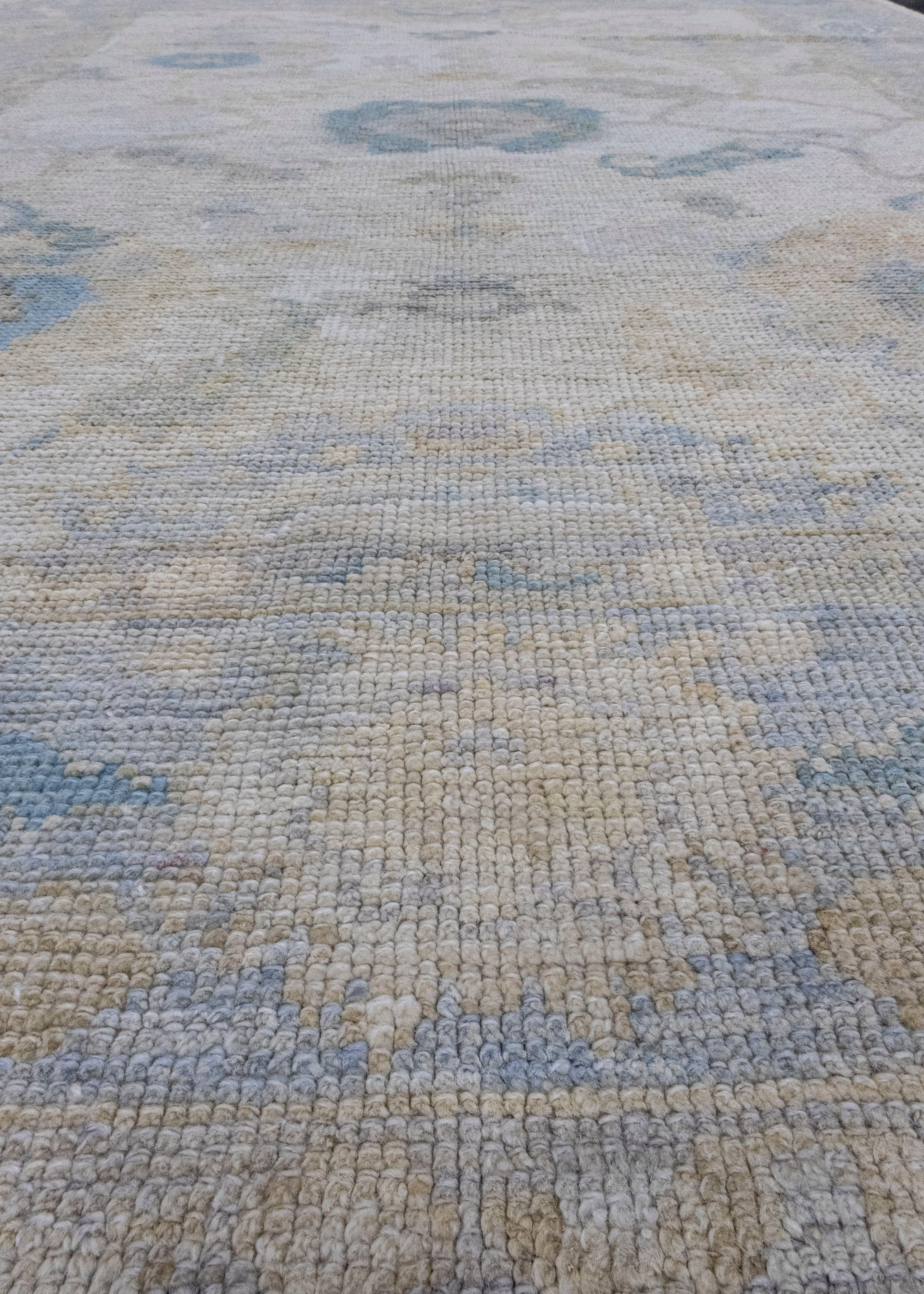 Turkish Oushak Rug 4'11