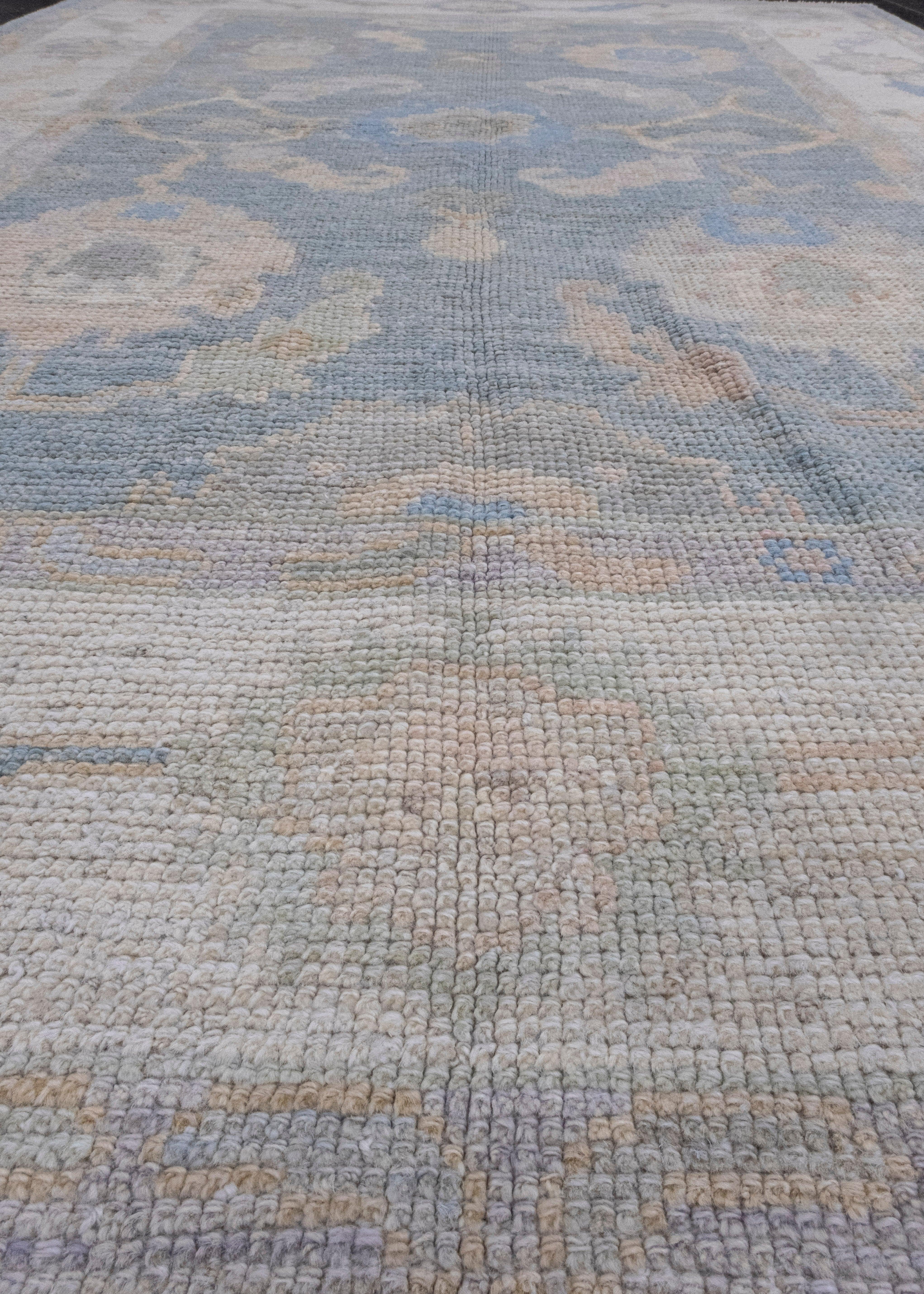 Wool Turkish Oushak Rug 4'2