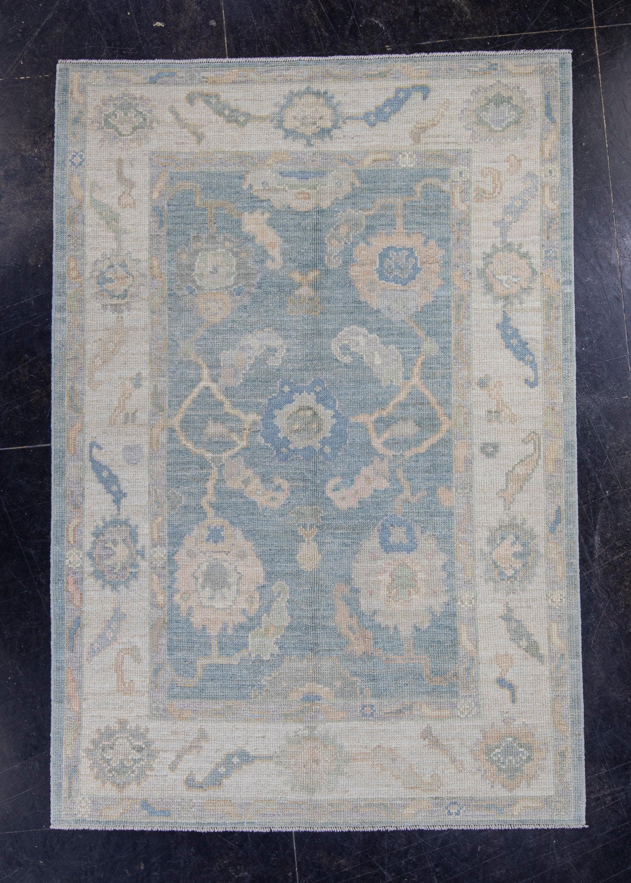 Turkish Oushak Rug 4'2