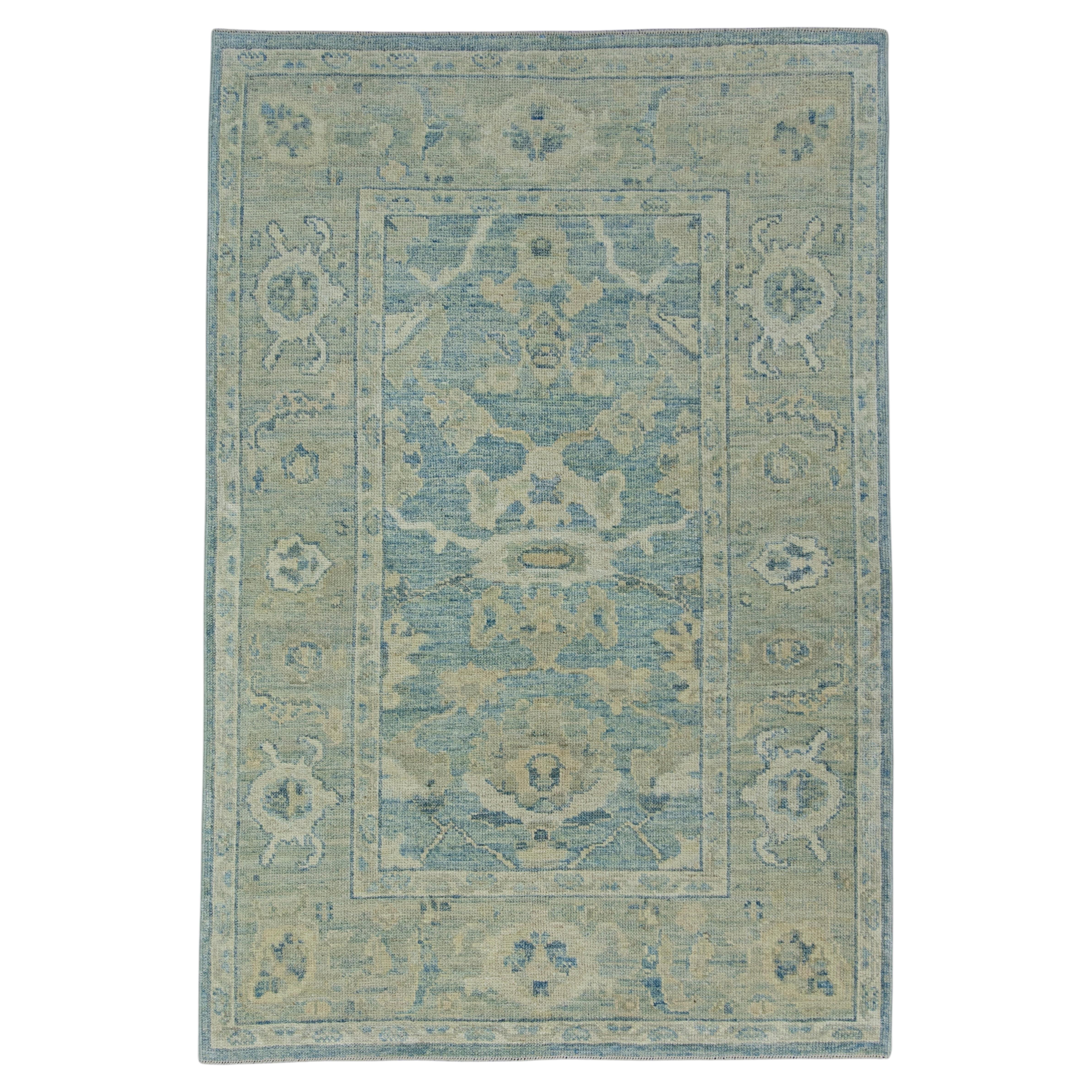 Turkish Oushak Rug 4'2" x 6'2" #17898