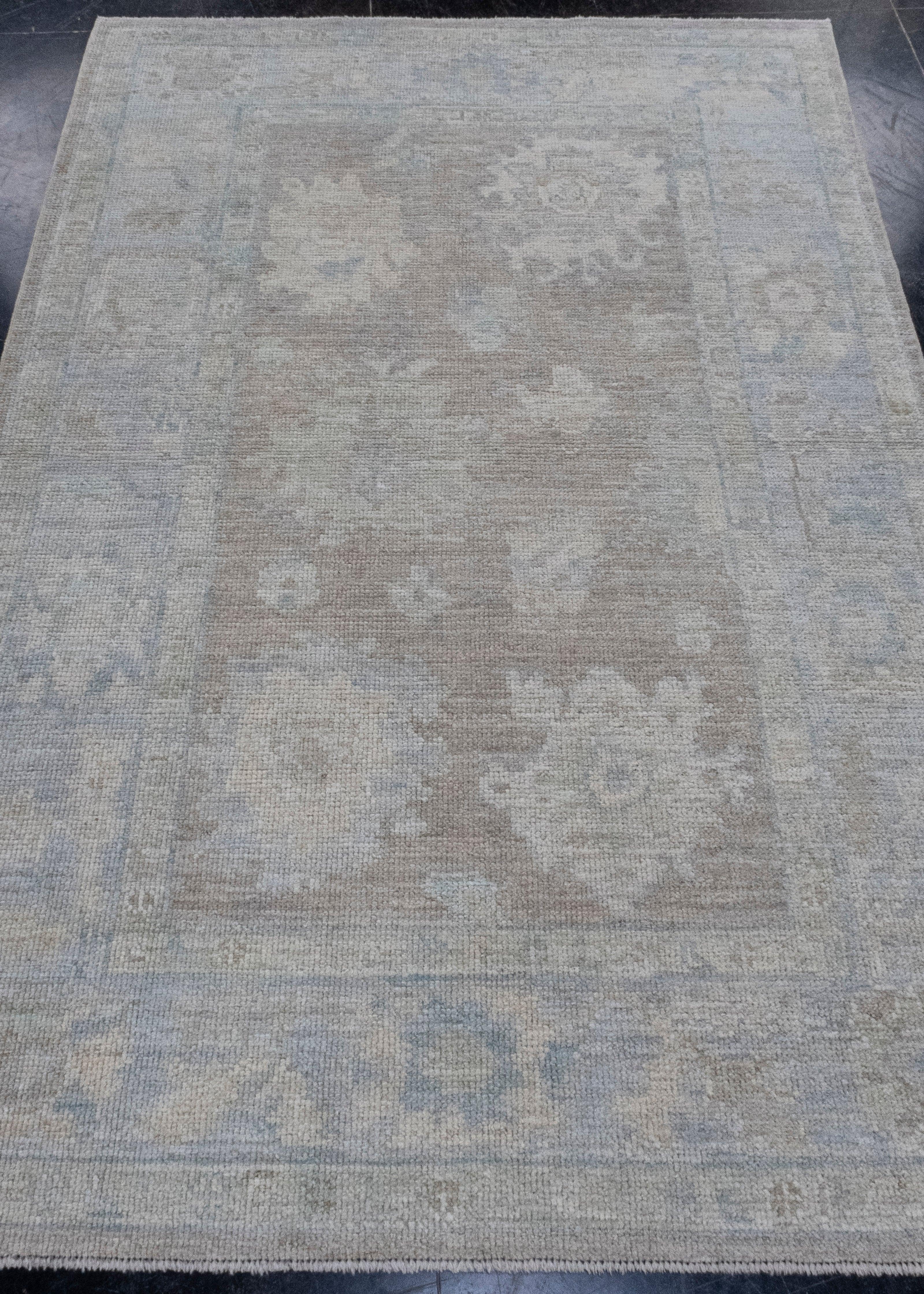 Turkish Oushak Rug 4'2