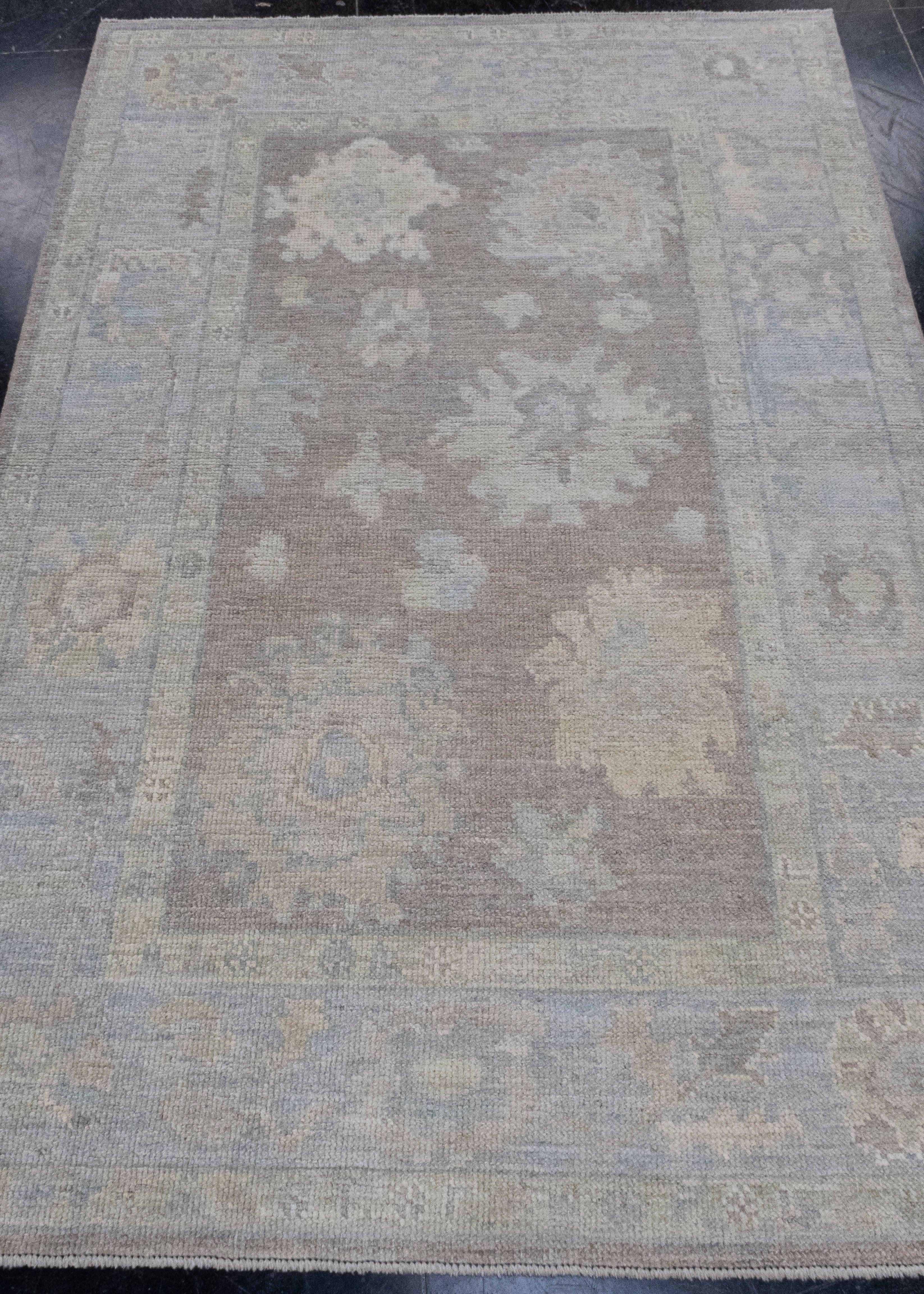 Turkish Oushak Rug 4'2