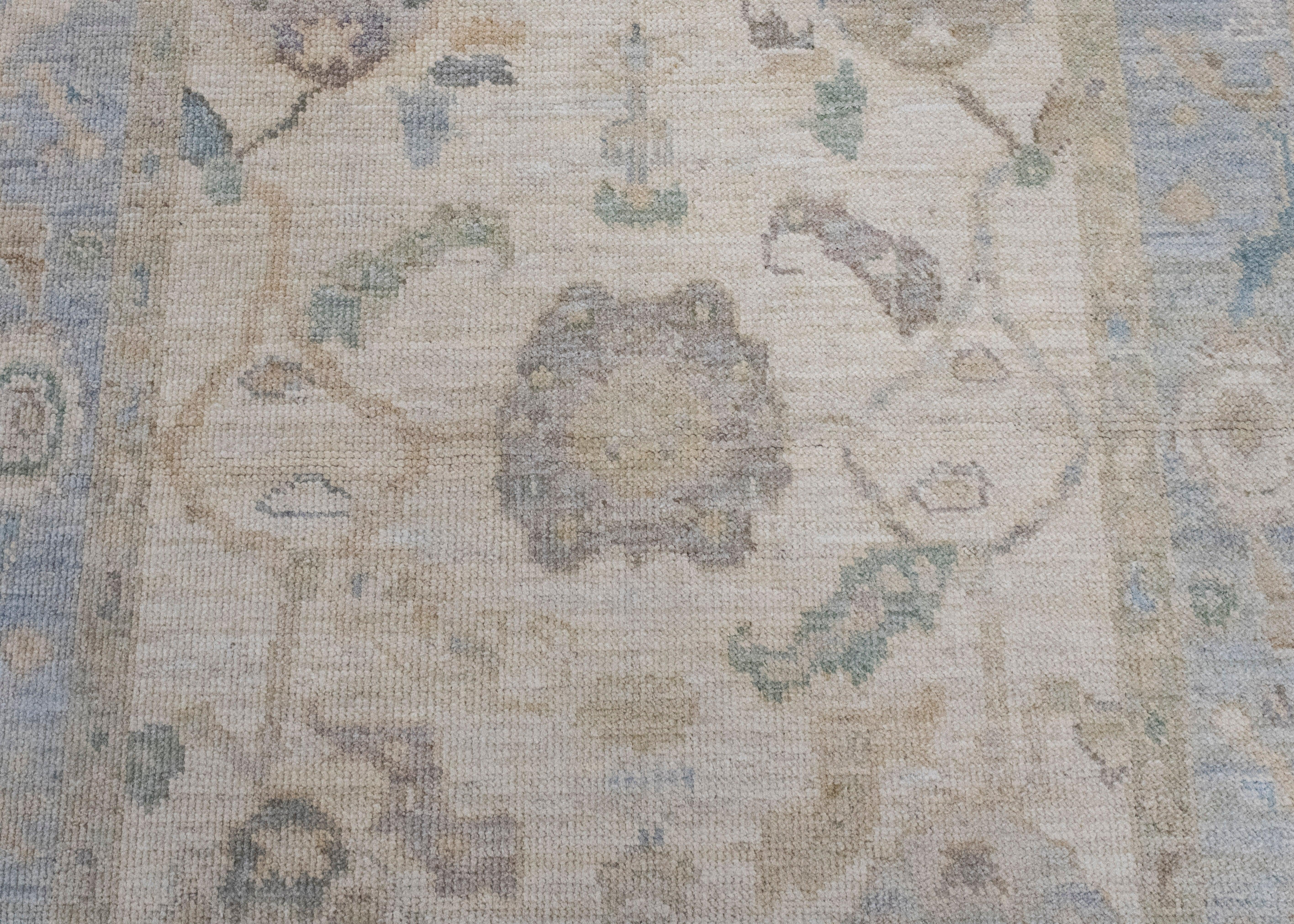 Contemporary Turkish Oushak Rug 4'2