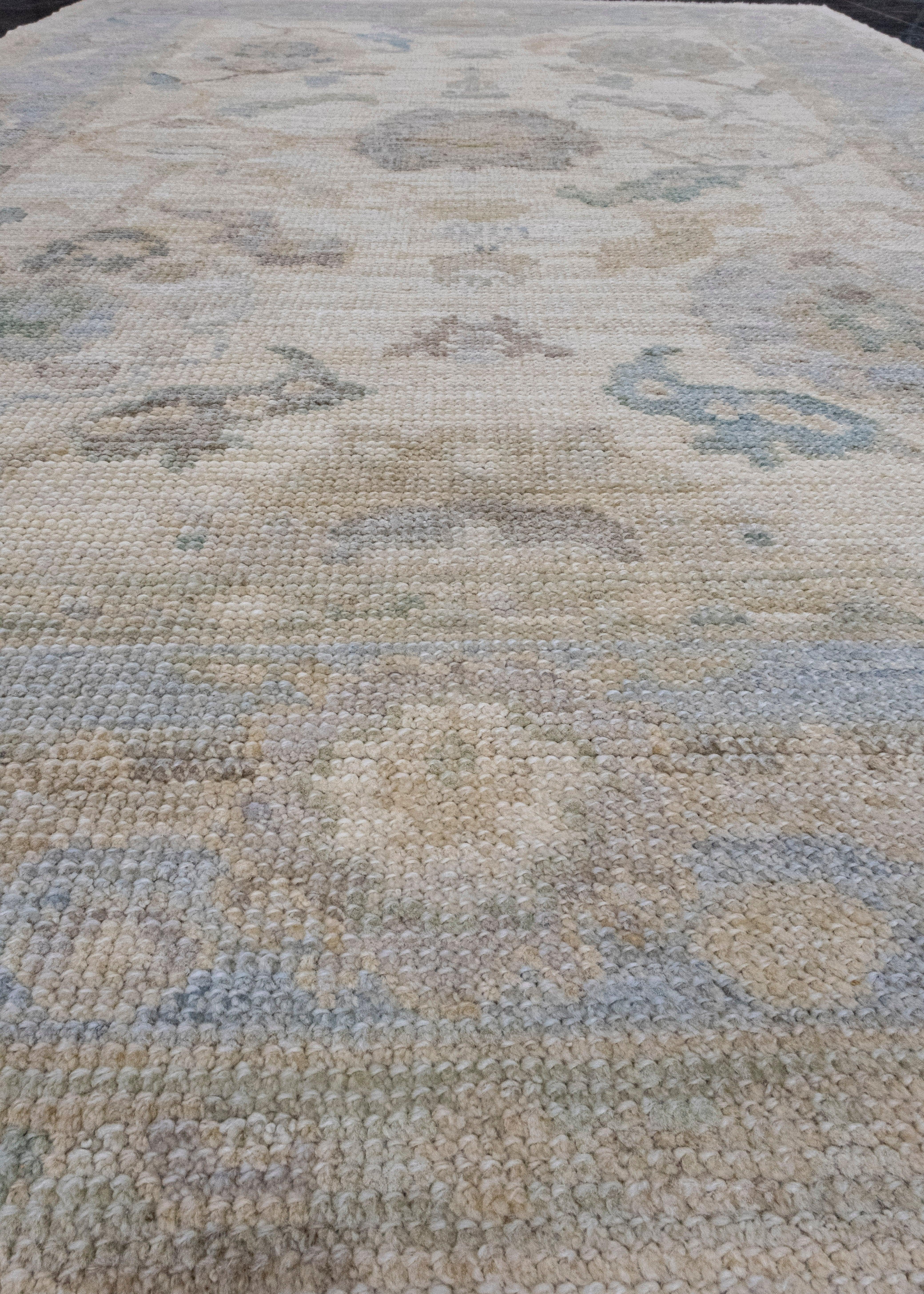 Turkish Oushak Rug 4'2