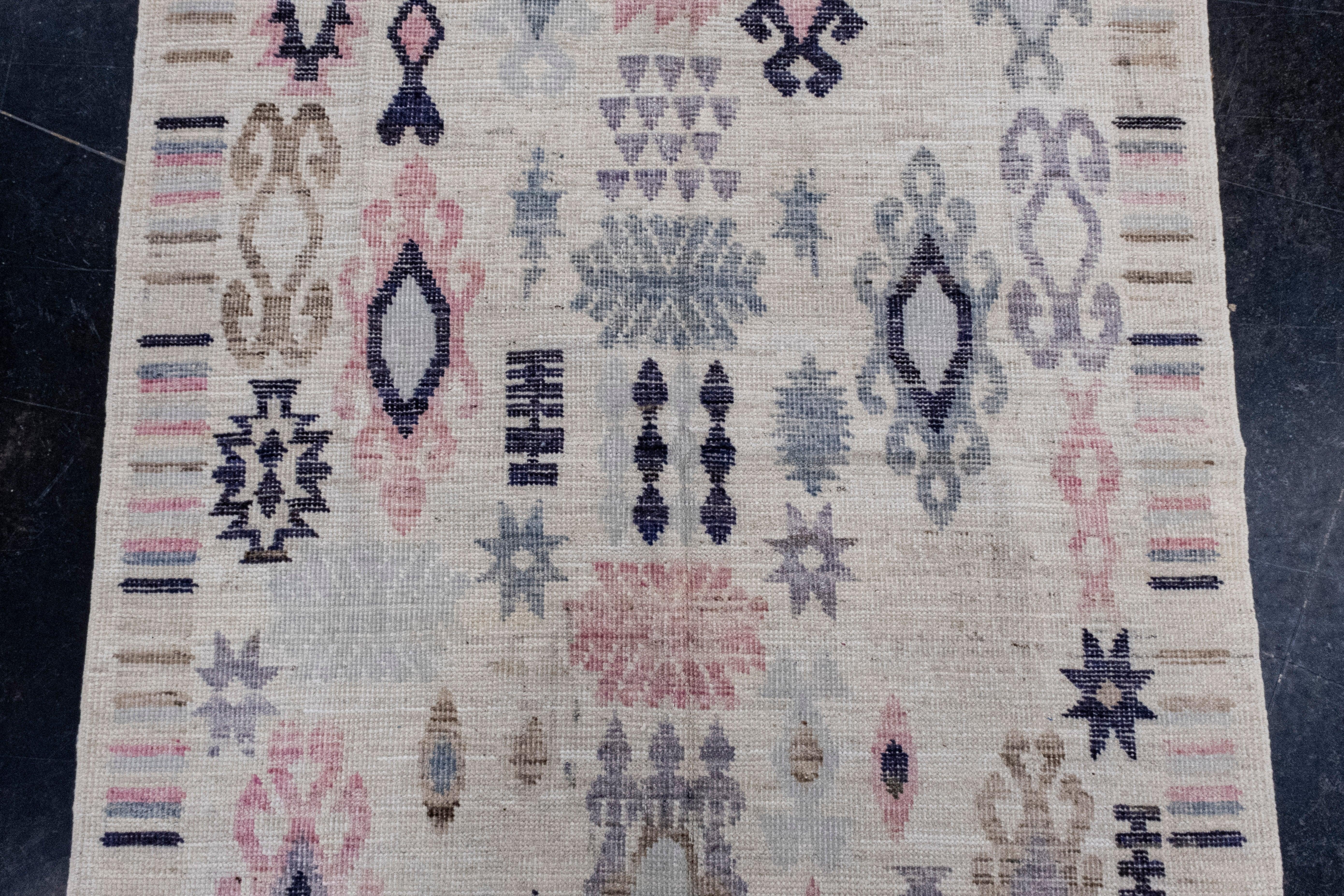 Contemporary Turkish Oushak Rug 4'2