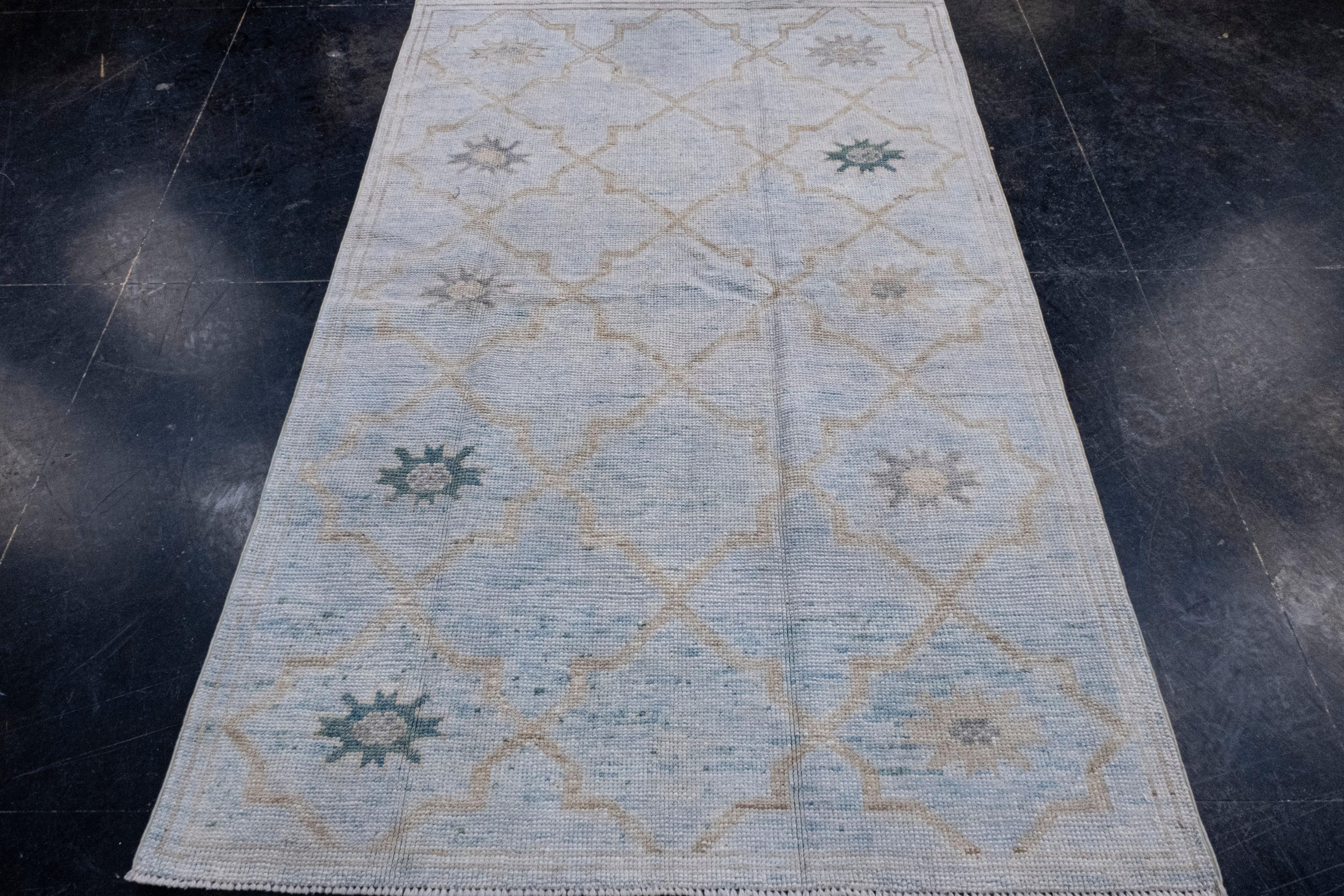 Turkish Oushak Rug 4'2