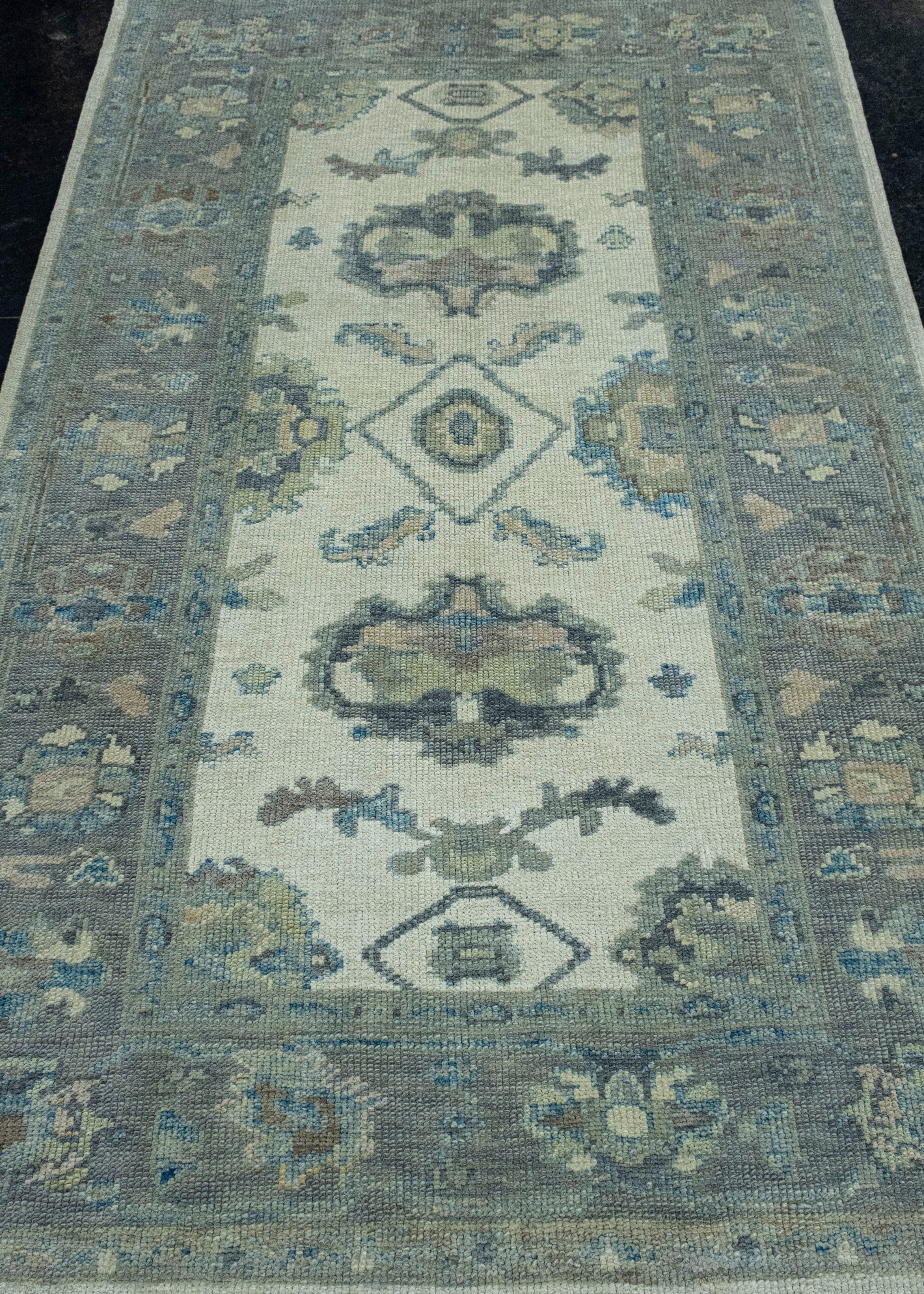 Turkish Oushak Rug 4'2