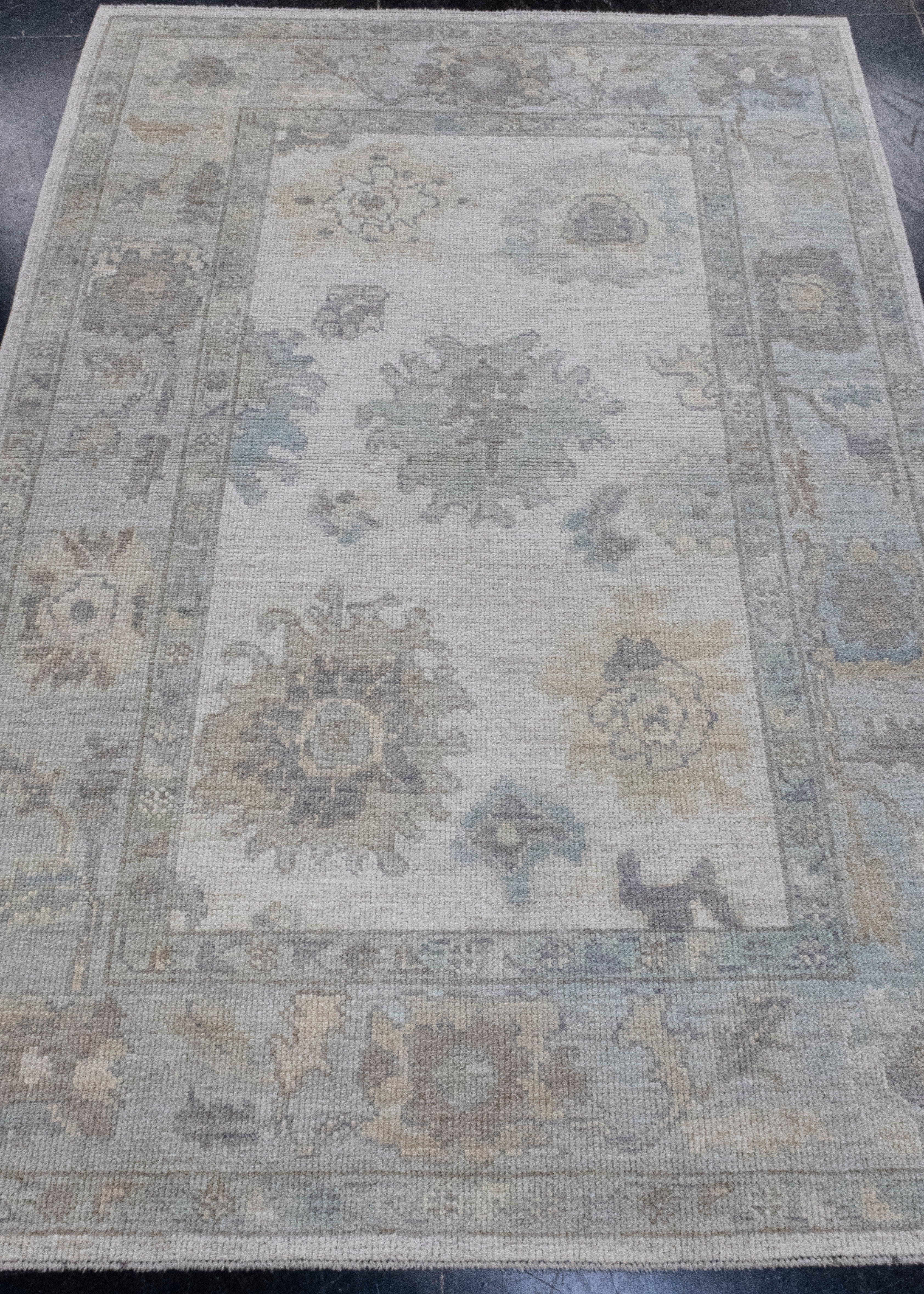 Turkish Oushak Rug 4'3