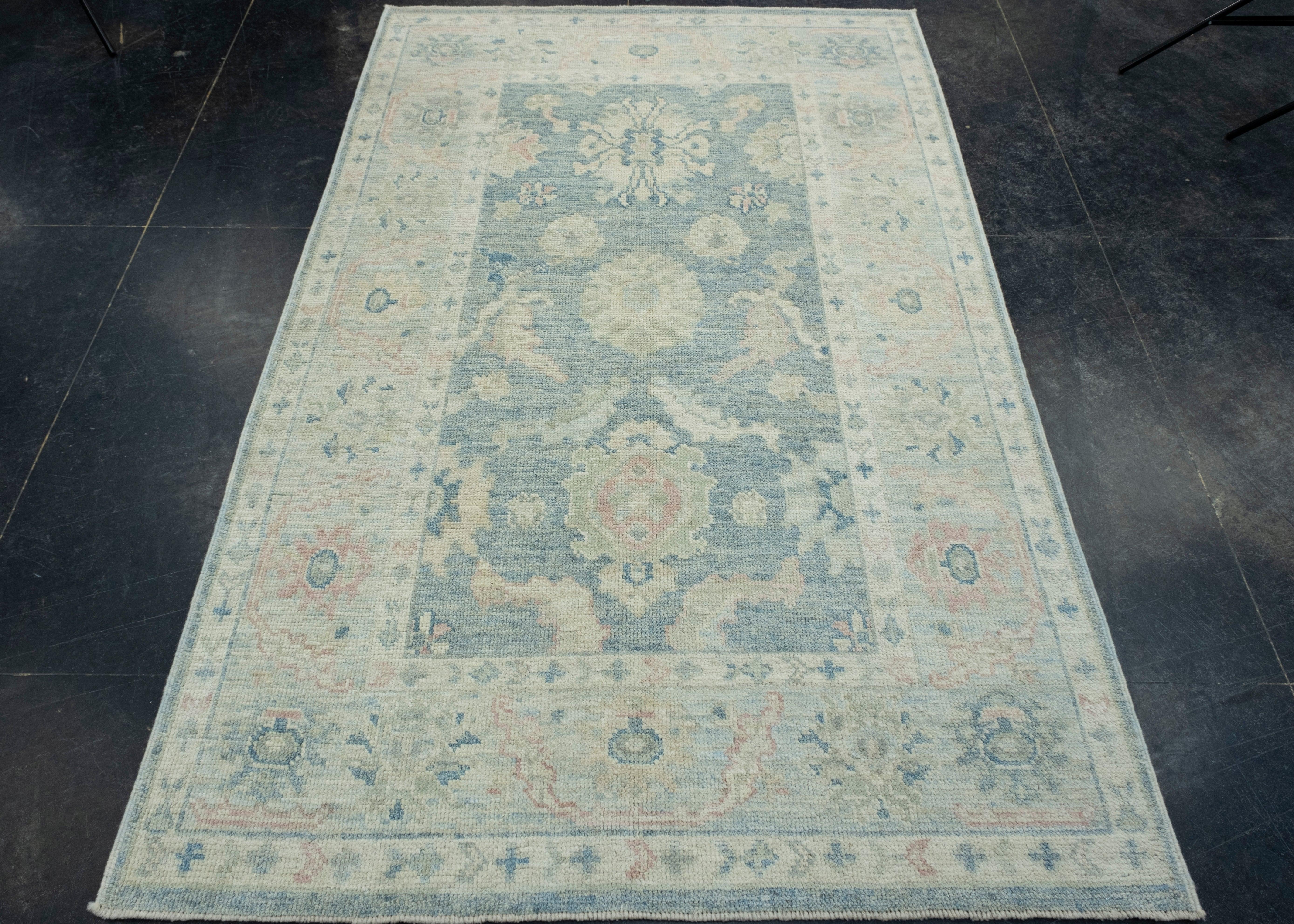 Turkish Oushak Rug 4'3