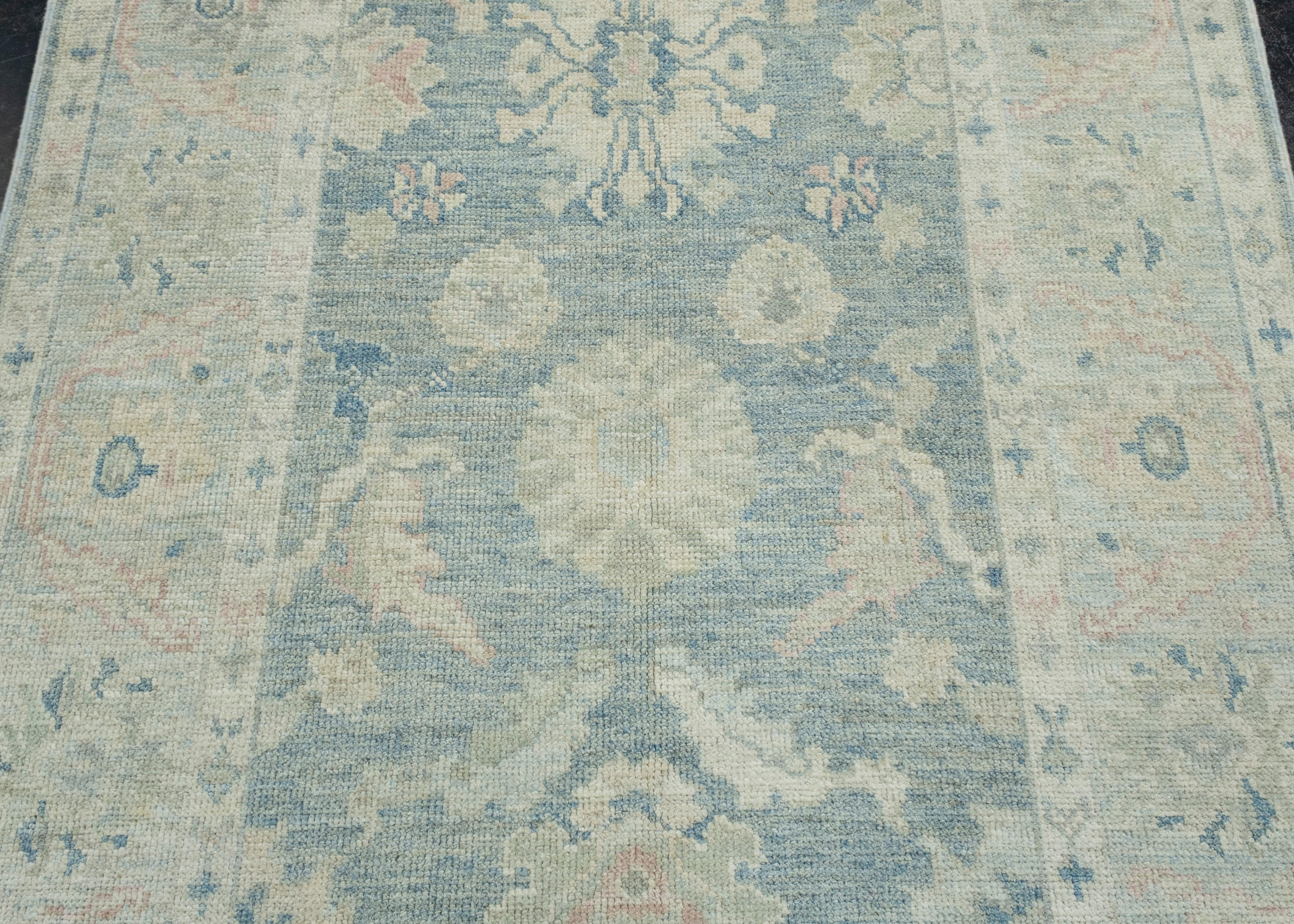Wool Turkish Oushak Rug 4'3