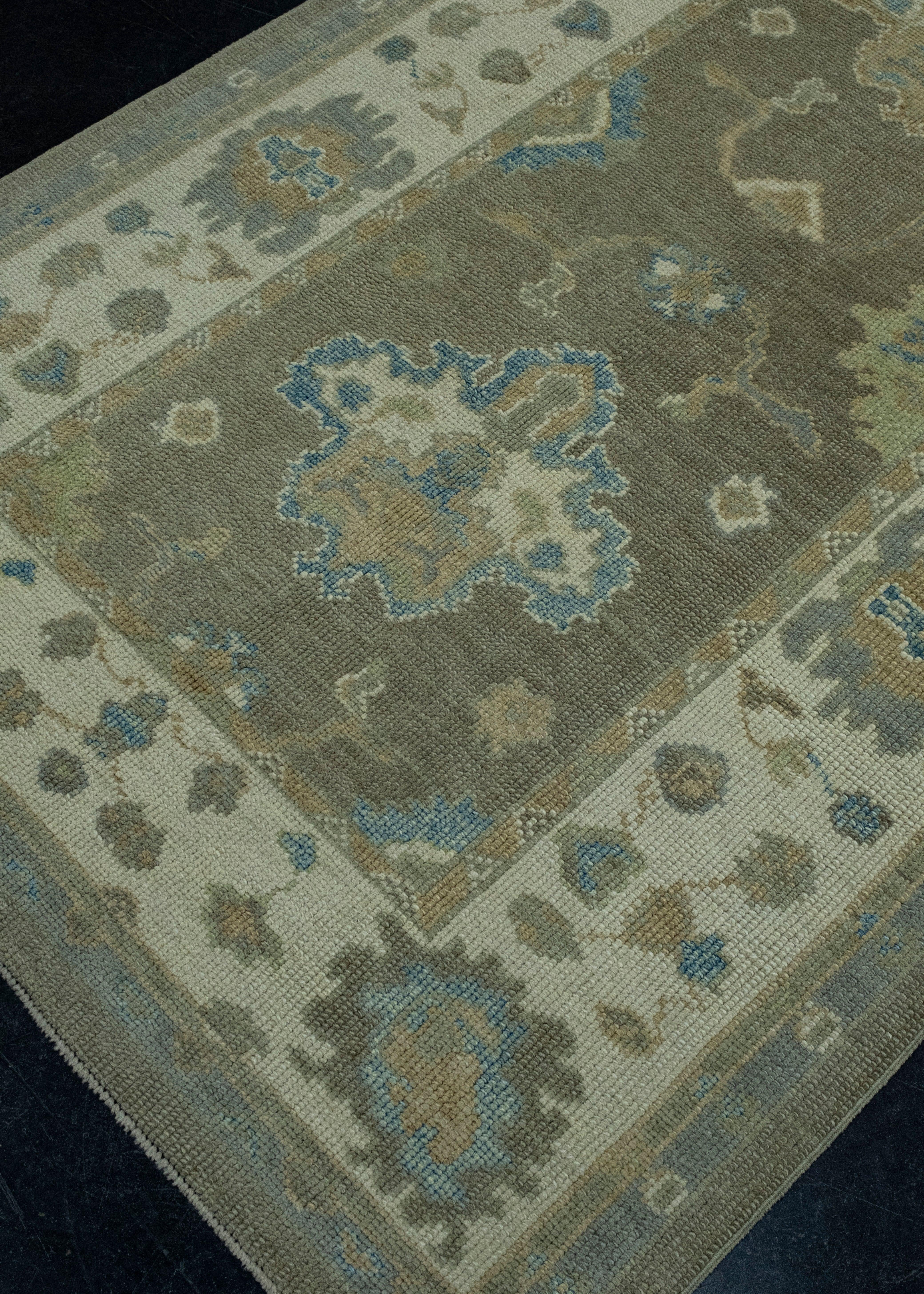 Contemporary Turkish Oushak Rug 4'5