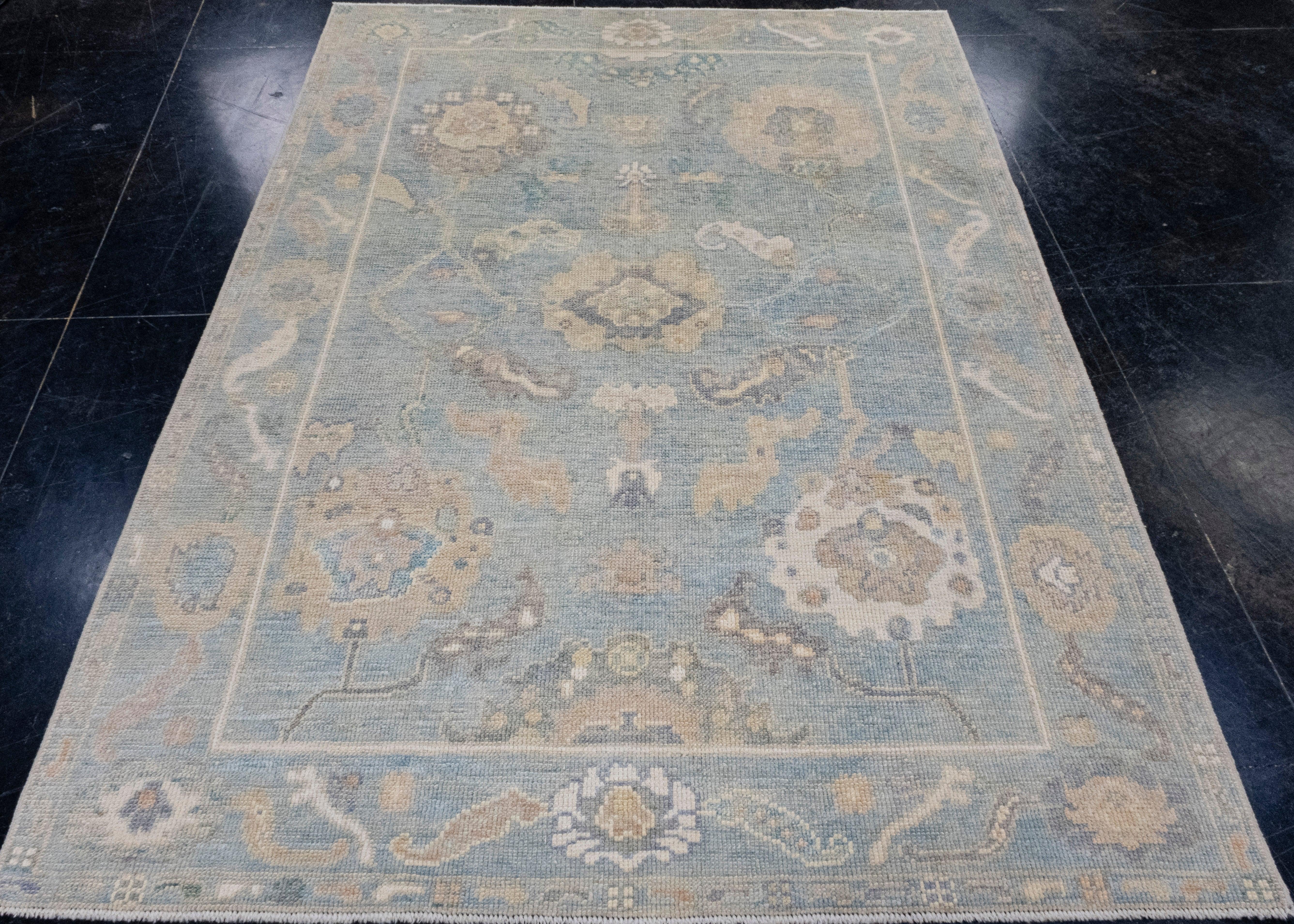 Turkish Oushak Rug 5' x 6'11