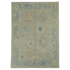 Turkish Oushak Rug 5' x 6'11" #17290