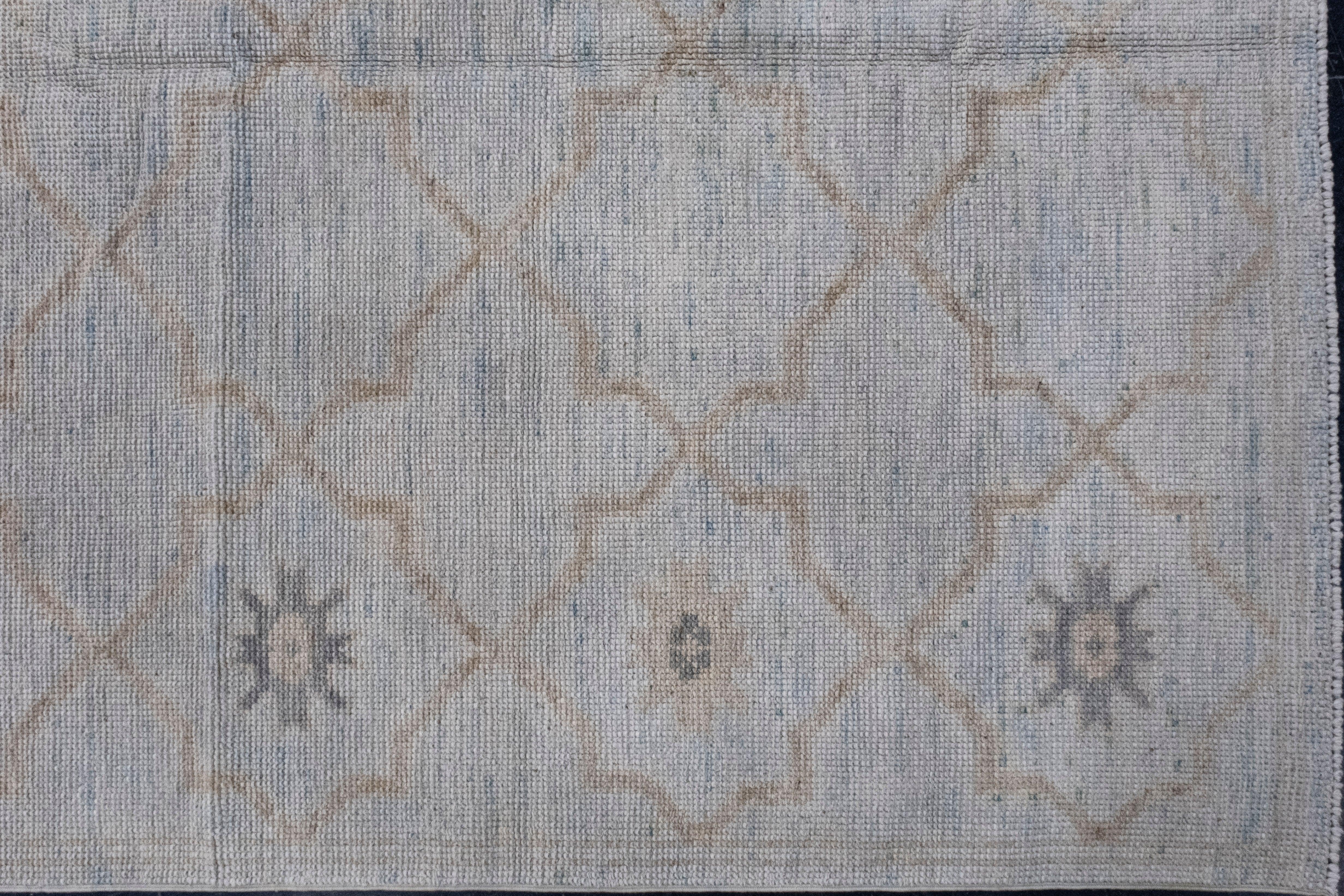 Annodato a mano Tappeto Oushak turco 5' x 6'8