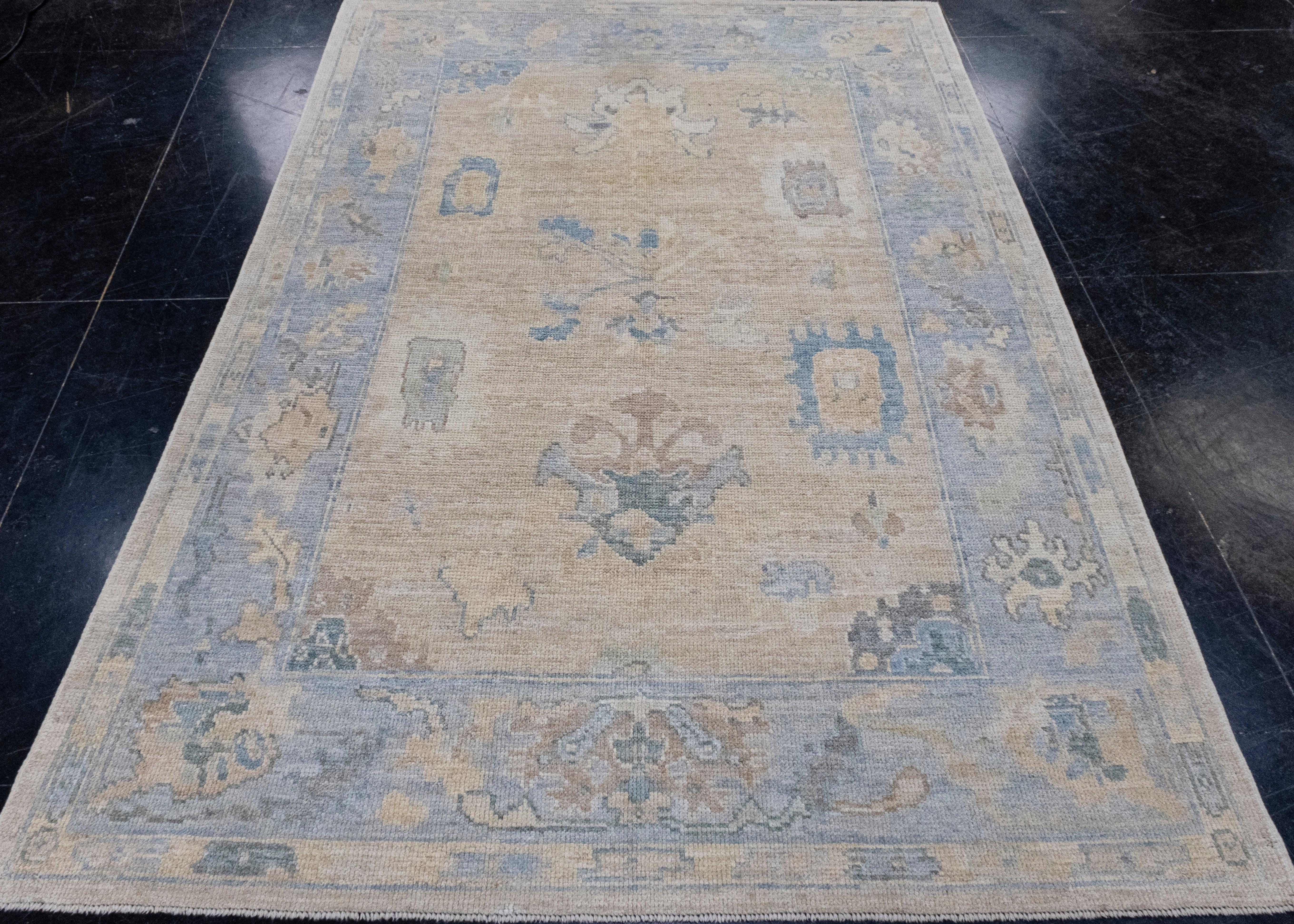 Turkish Oushak Rug 5' x 7'4