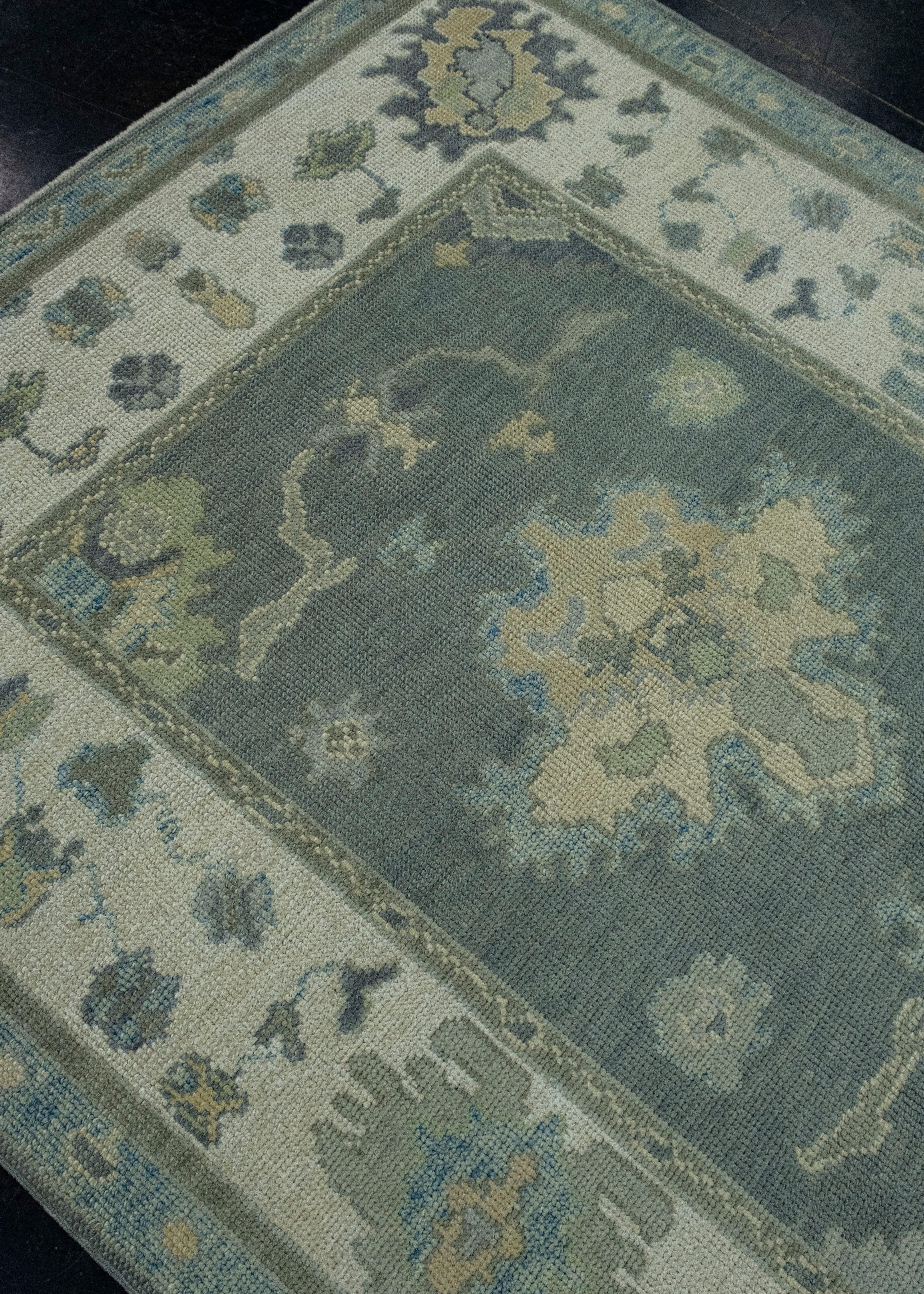 Contemporary Turkish Oushak Rug 5' x 9'10