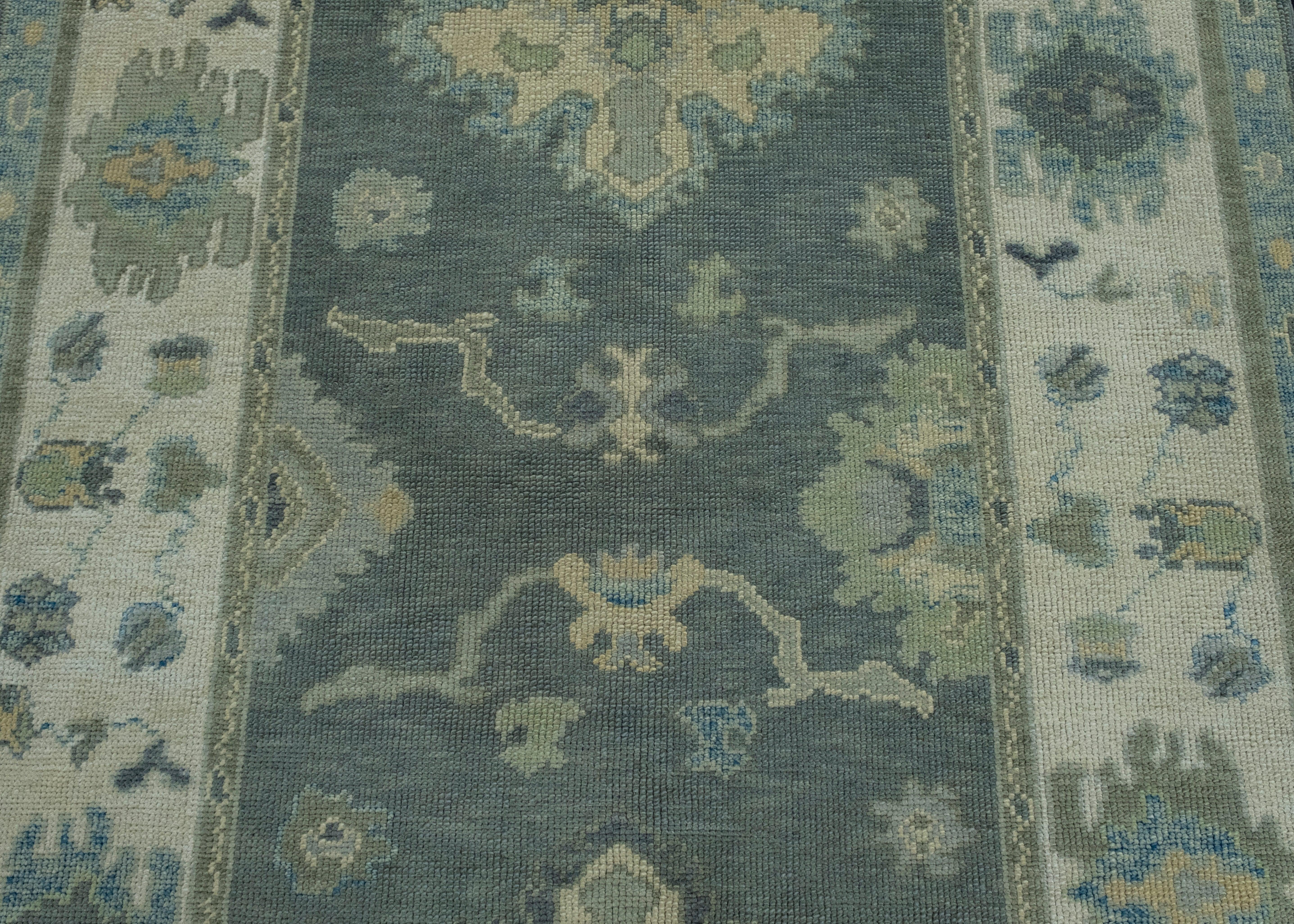 Wool Turkish Oushak Rug 5' x 9'10
