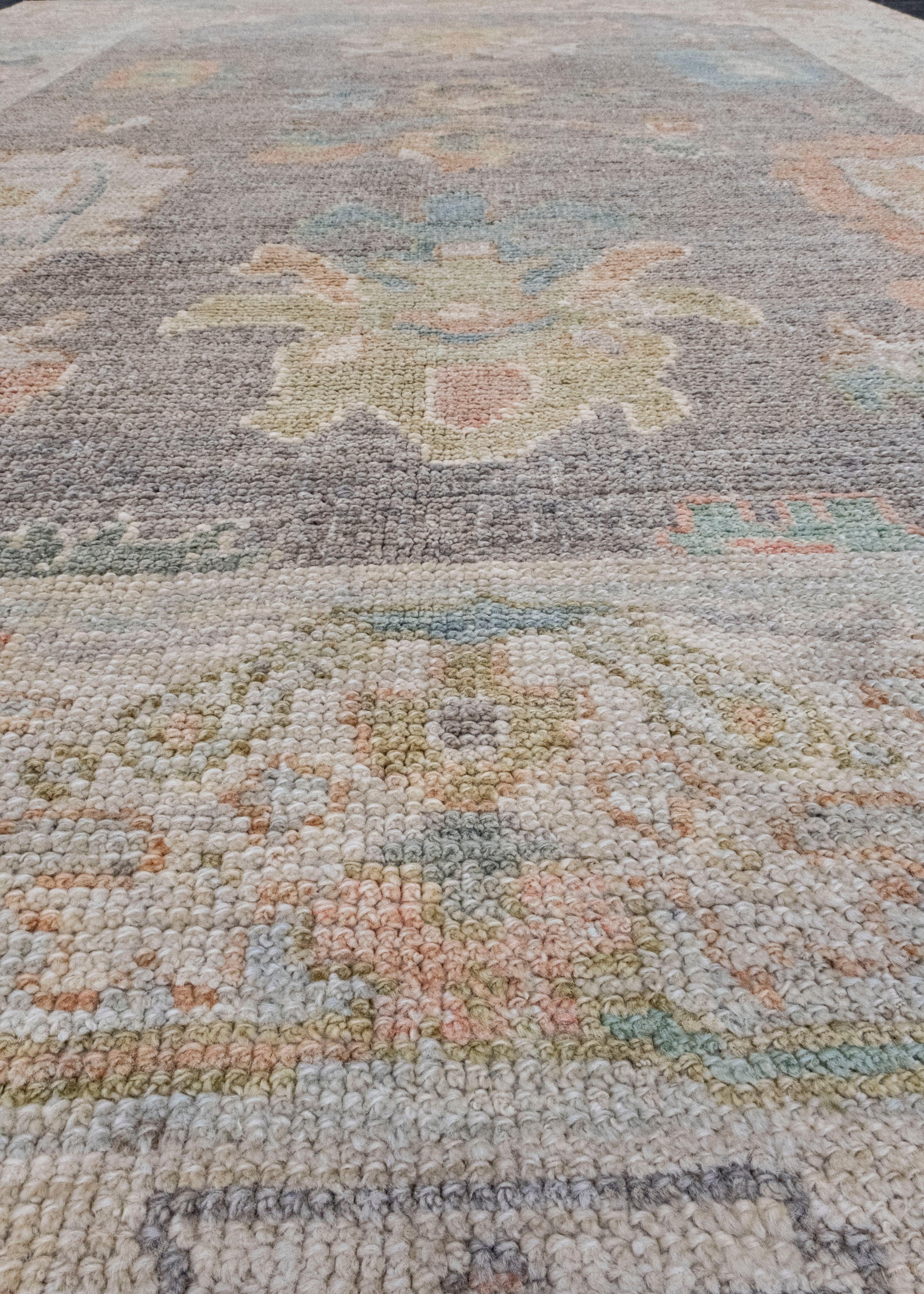 Turkish Oushak Rug 5'1