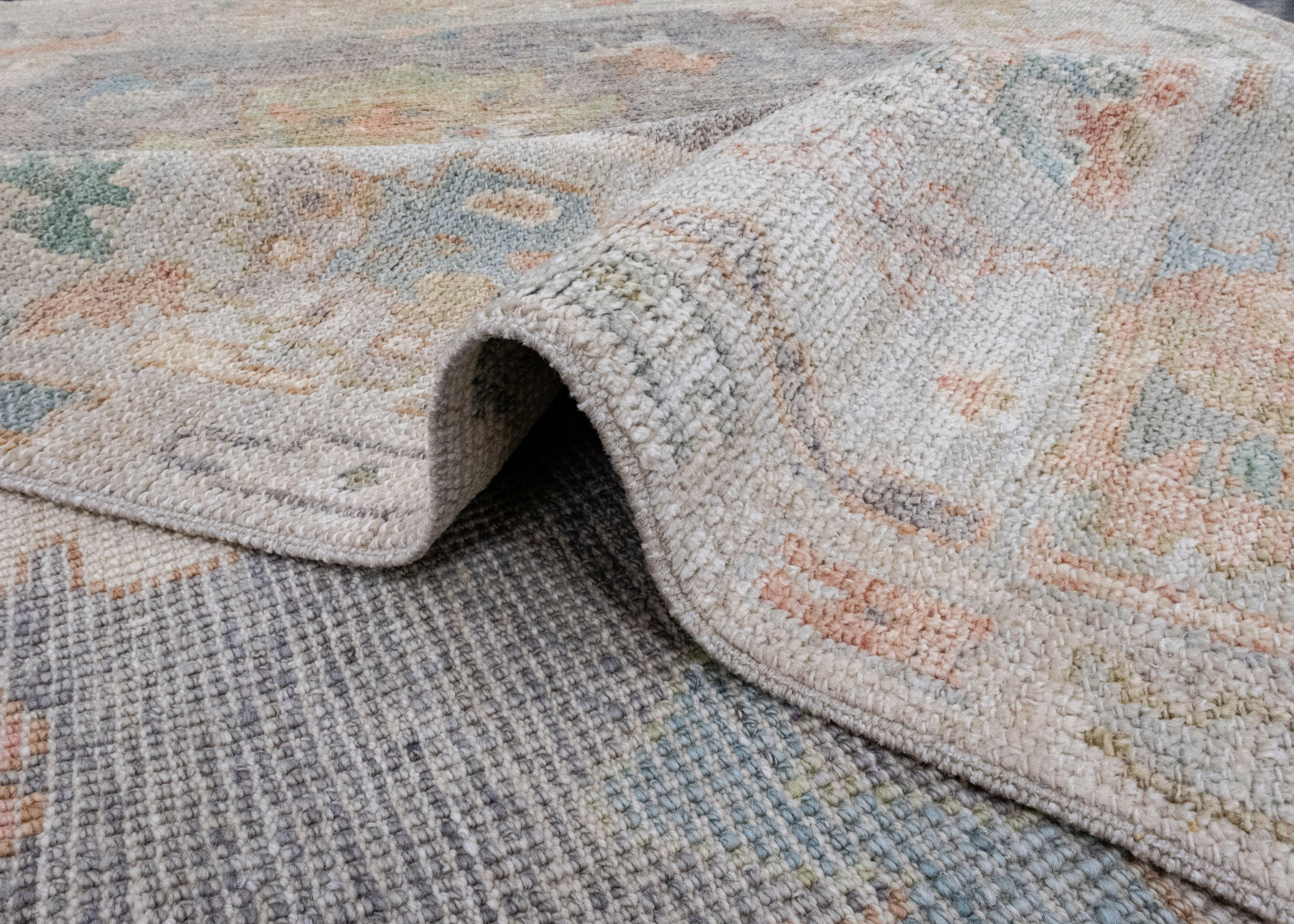 Turkish Oushak Rug 5'1