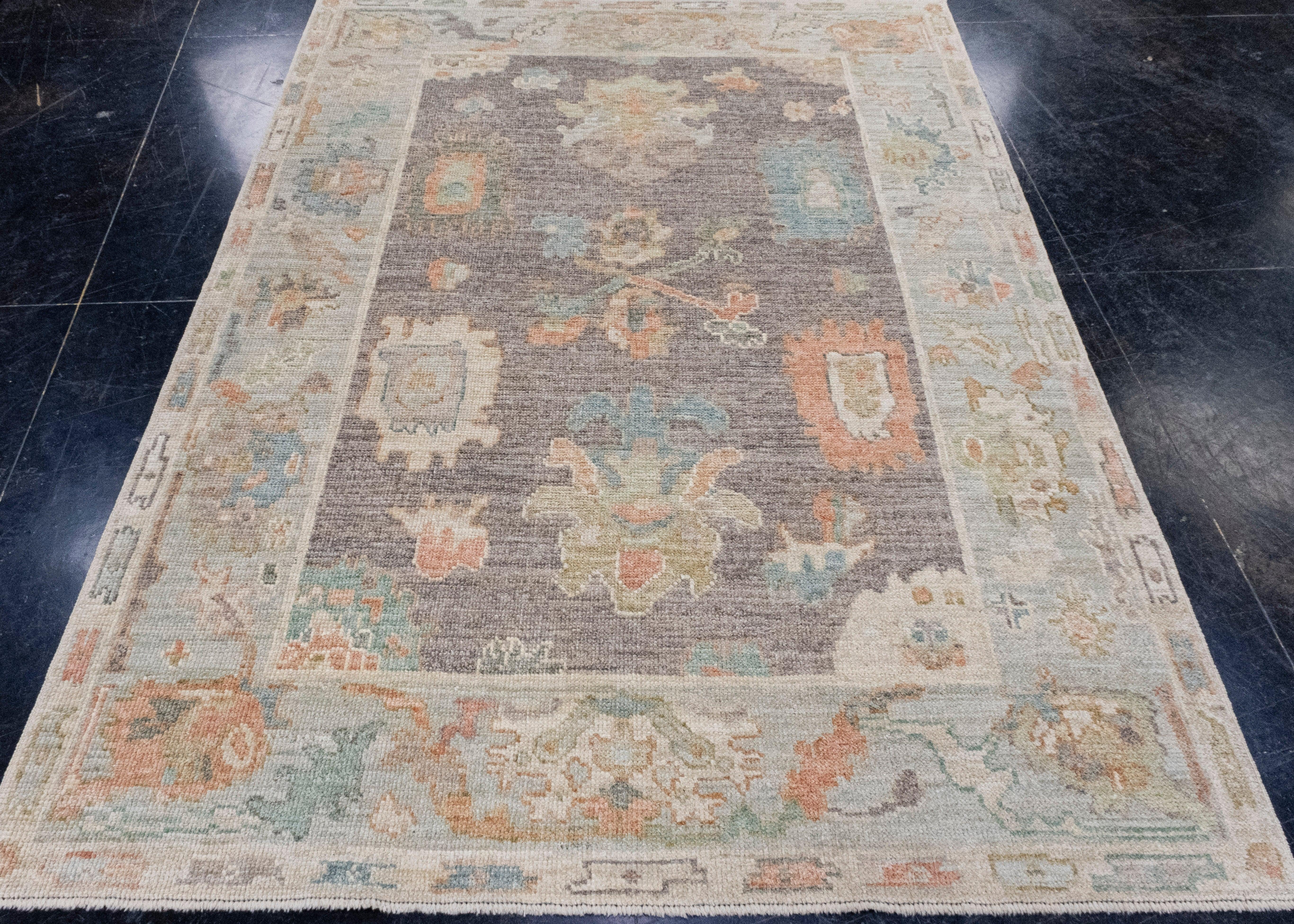 Turkish Oushak Rug 5'1