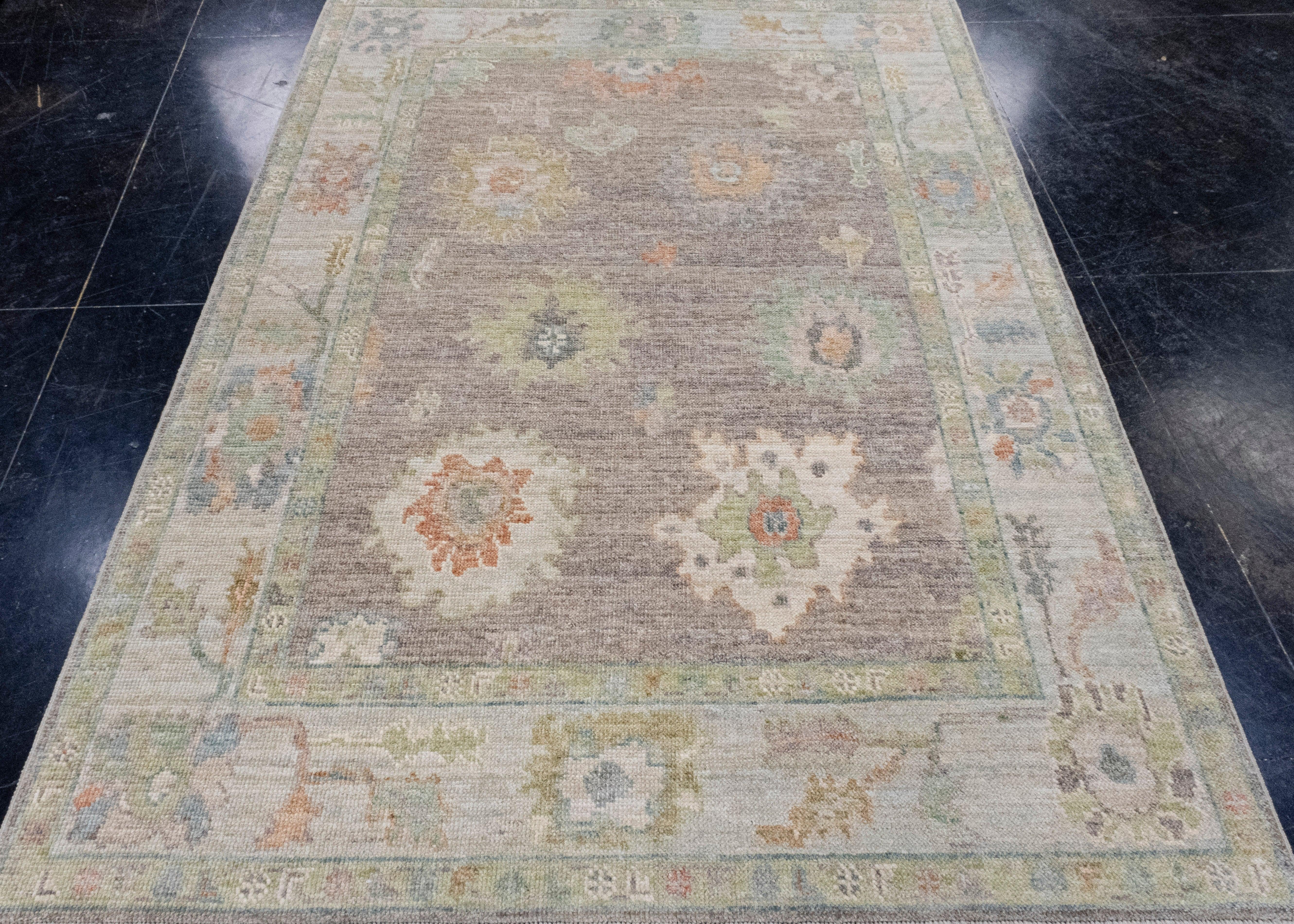 Turkish Oushak Rug 5'1