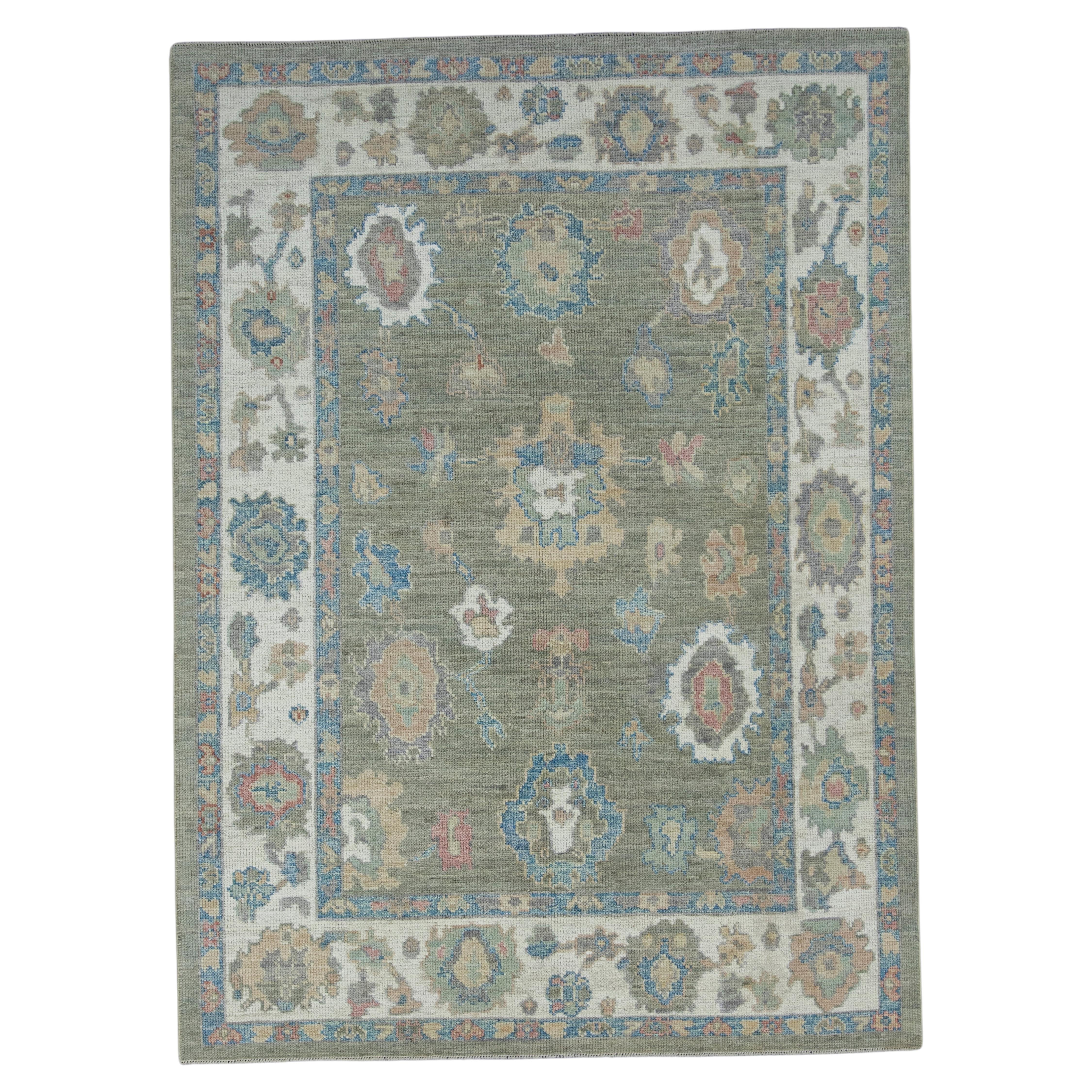 Turkish Oushak Rug 5'1" x 7' #17894