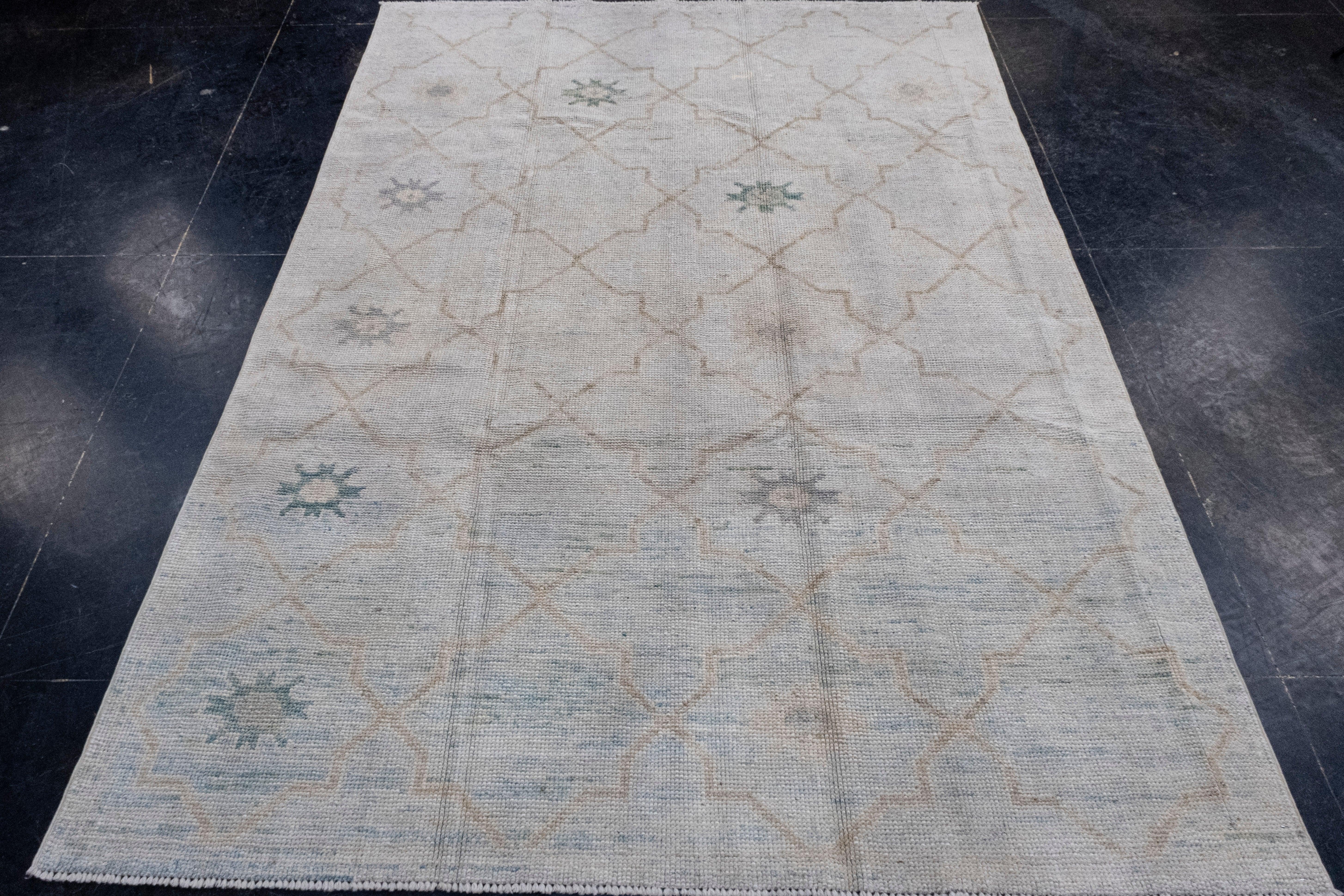 Turkish Oushak Rug 5'1