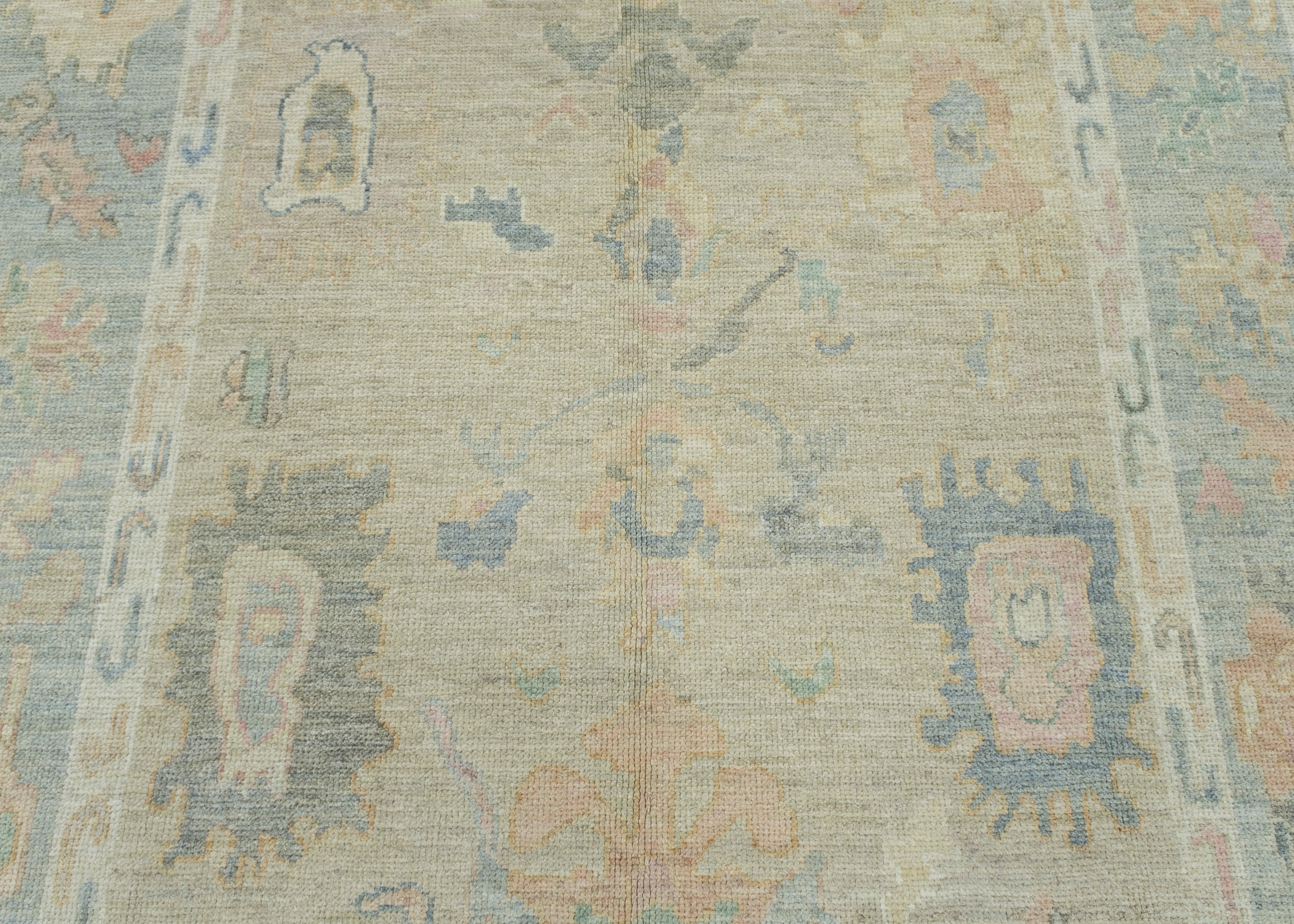 Wool Turkish Oushak Rug 5'11