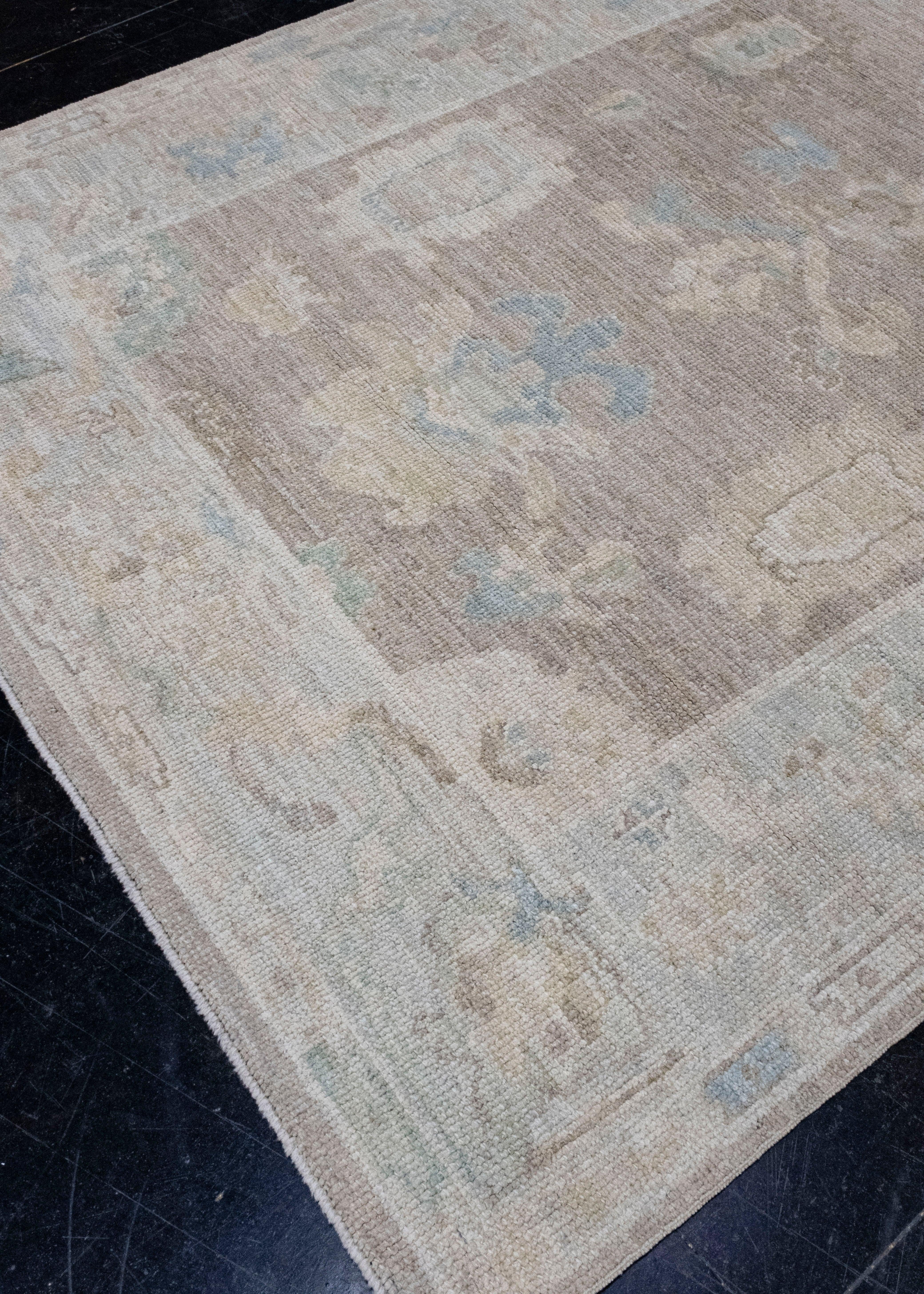 Turkish Oushak Rug 5'2