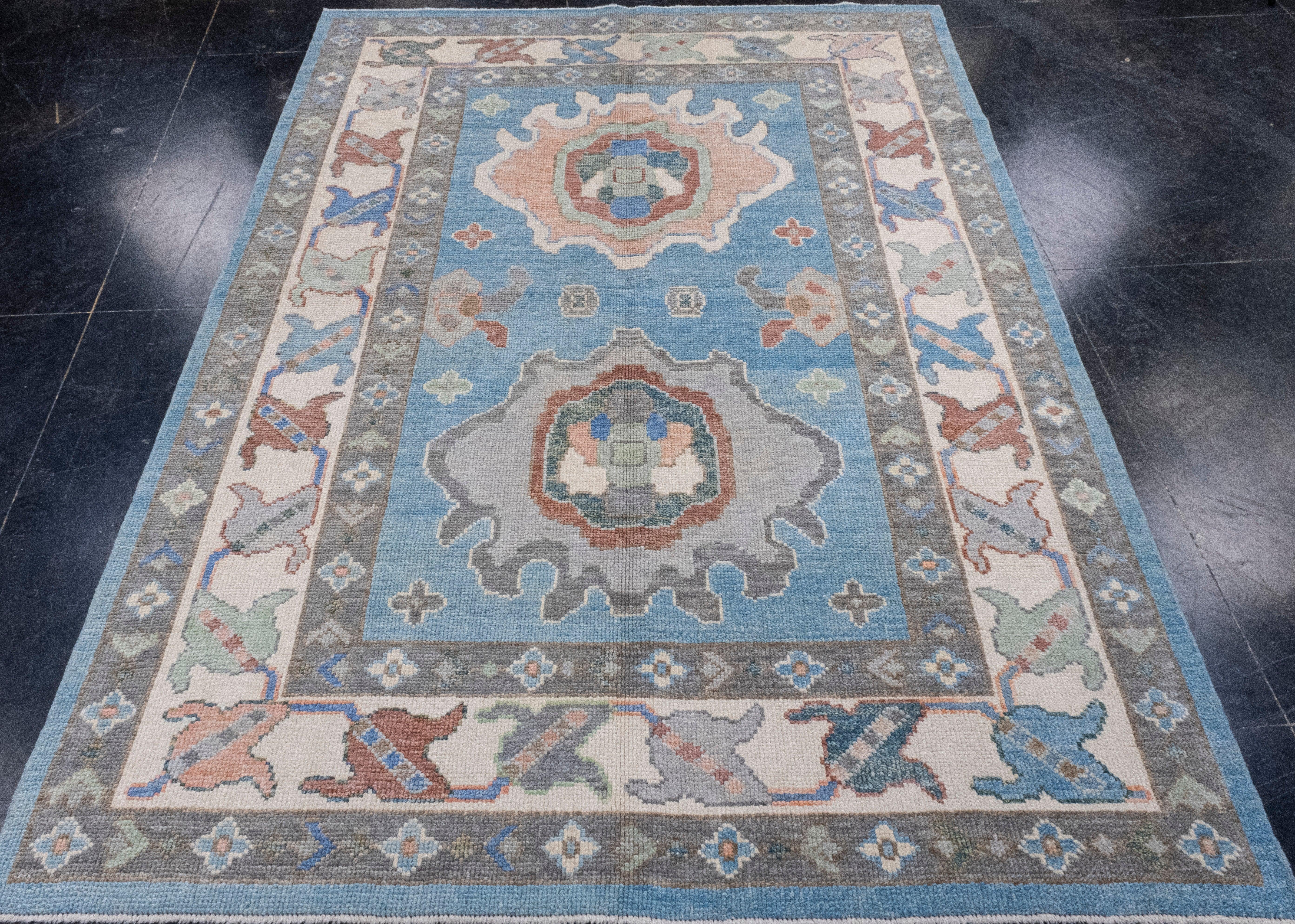 Turkish Oushak Rug 5'2