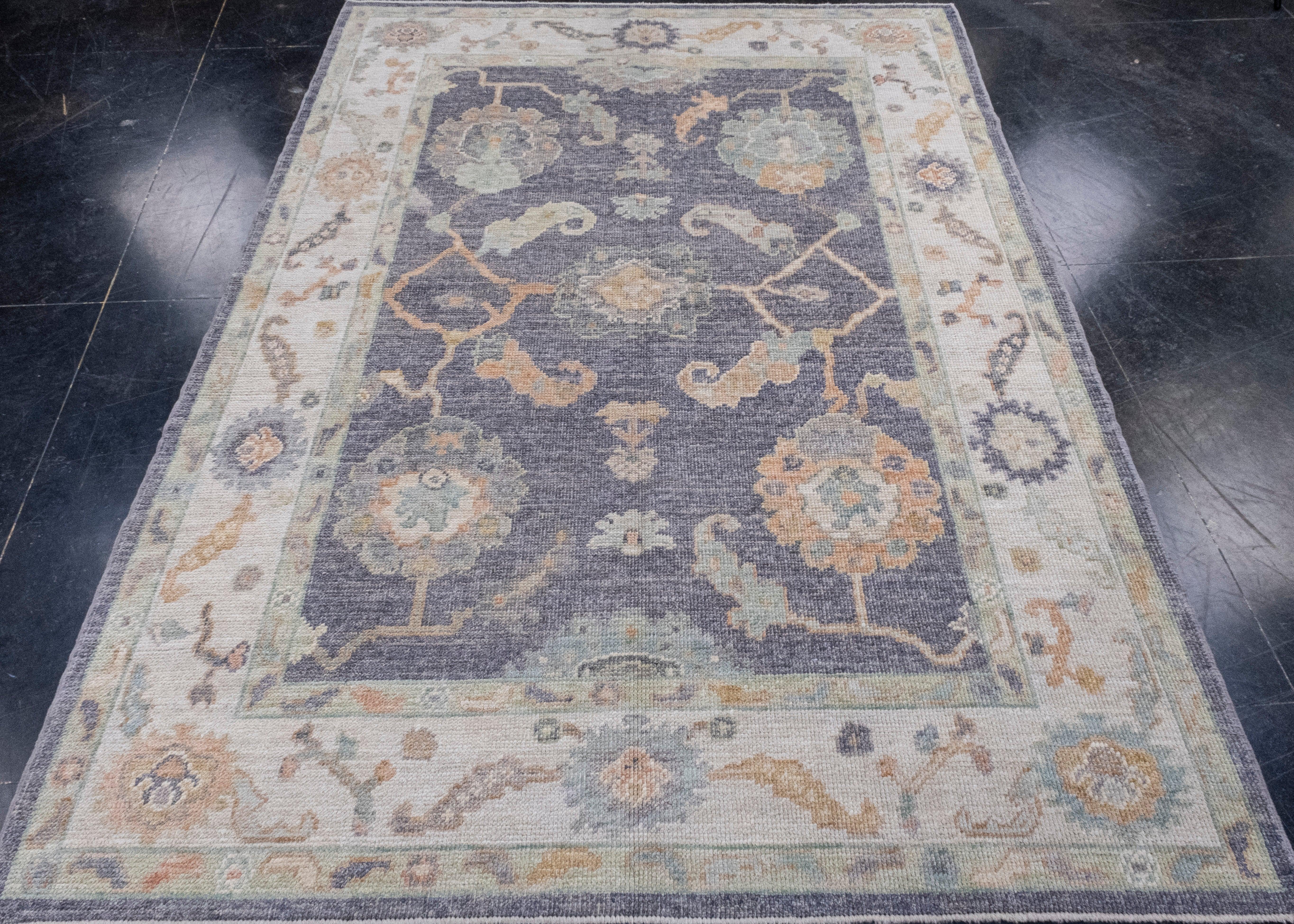 Turkish Oushak Rug 5'2