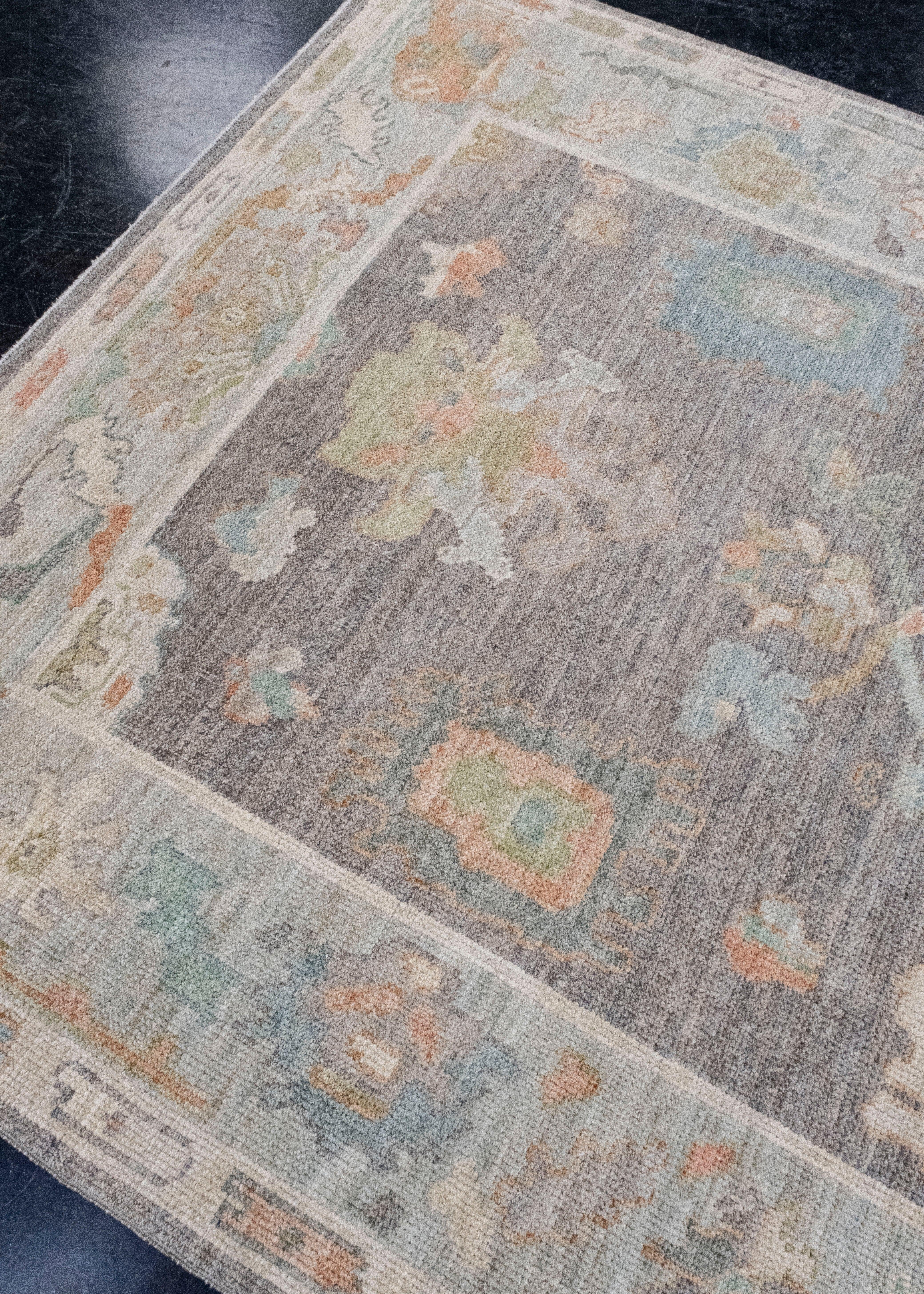 Wool Turkish Oushak Rug 5'3