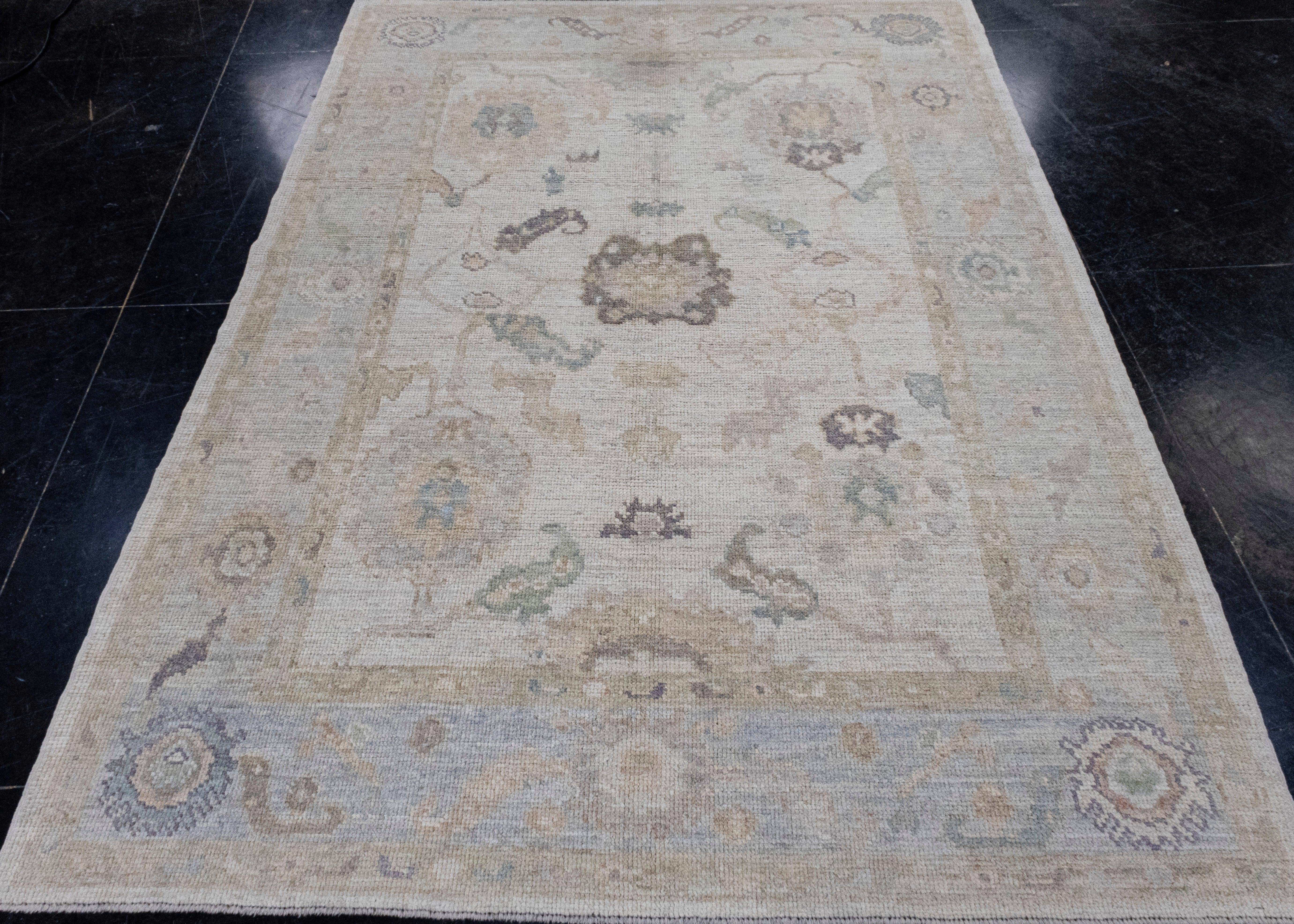 Turkish Oushak Rug 5'3