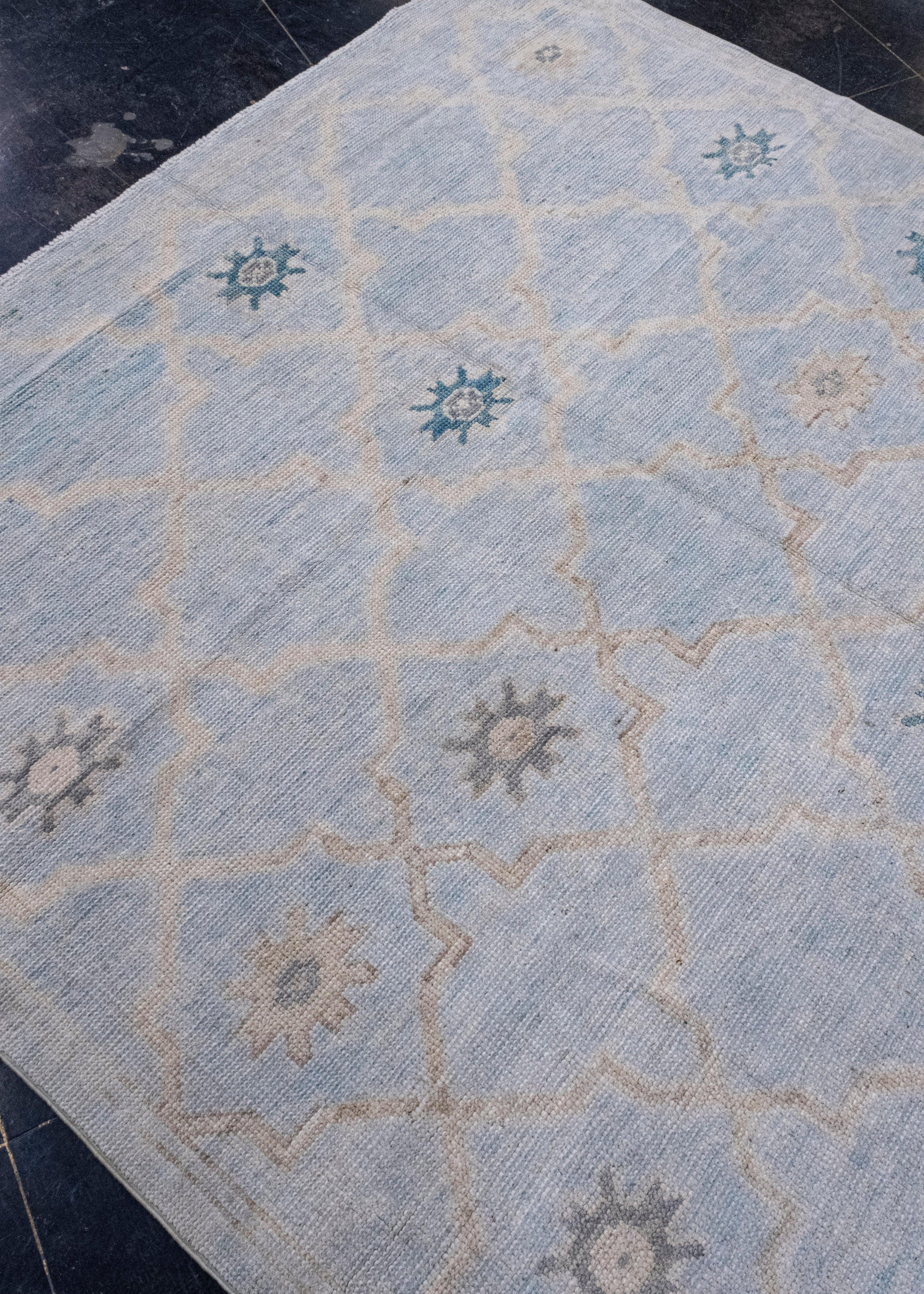 Contemporary Turkish Oushak Rug 6' x 8'10