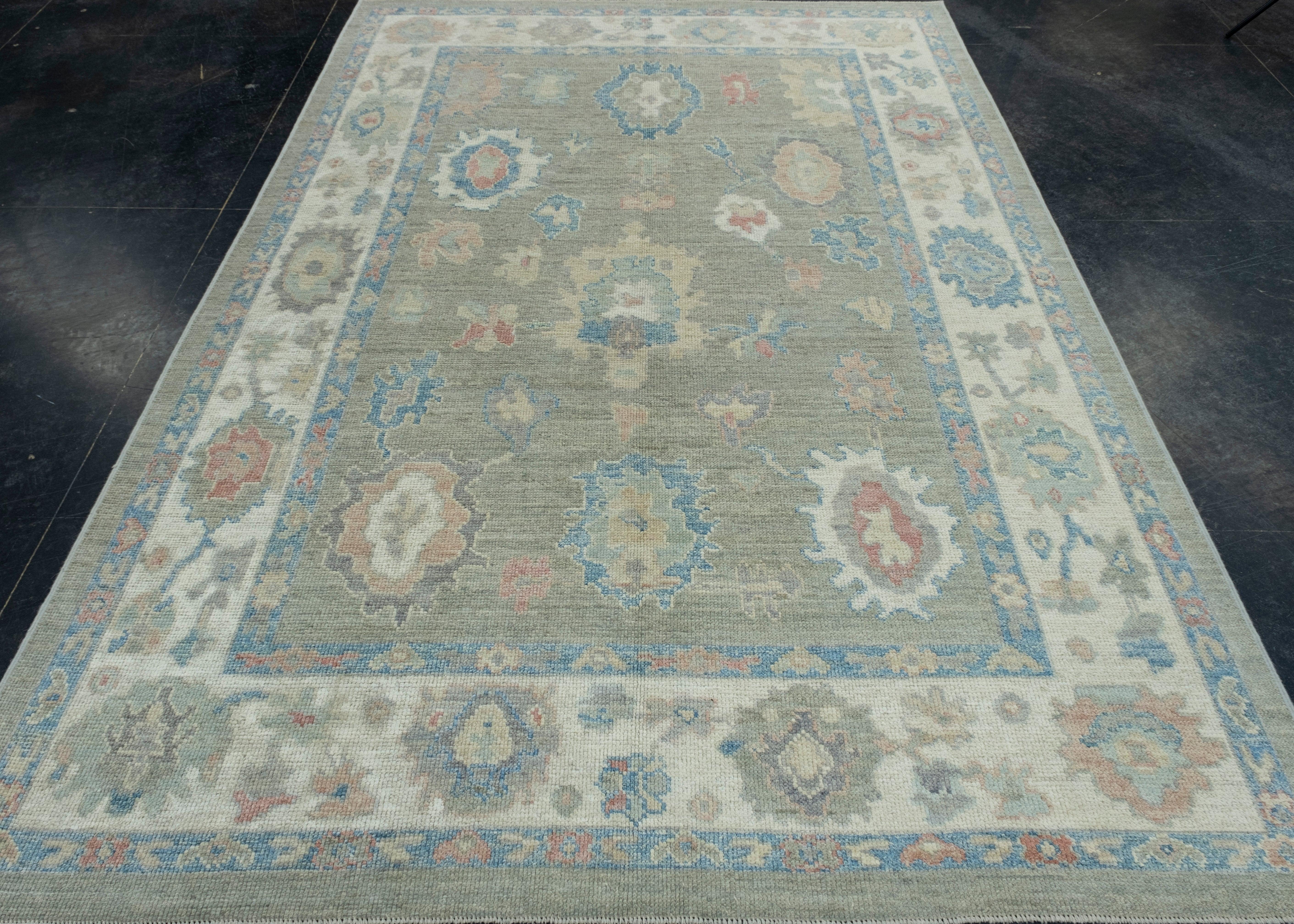 Turkish Oushak Rug 6' x 8'11